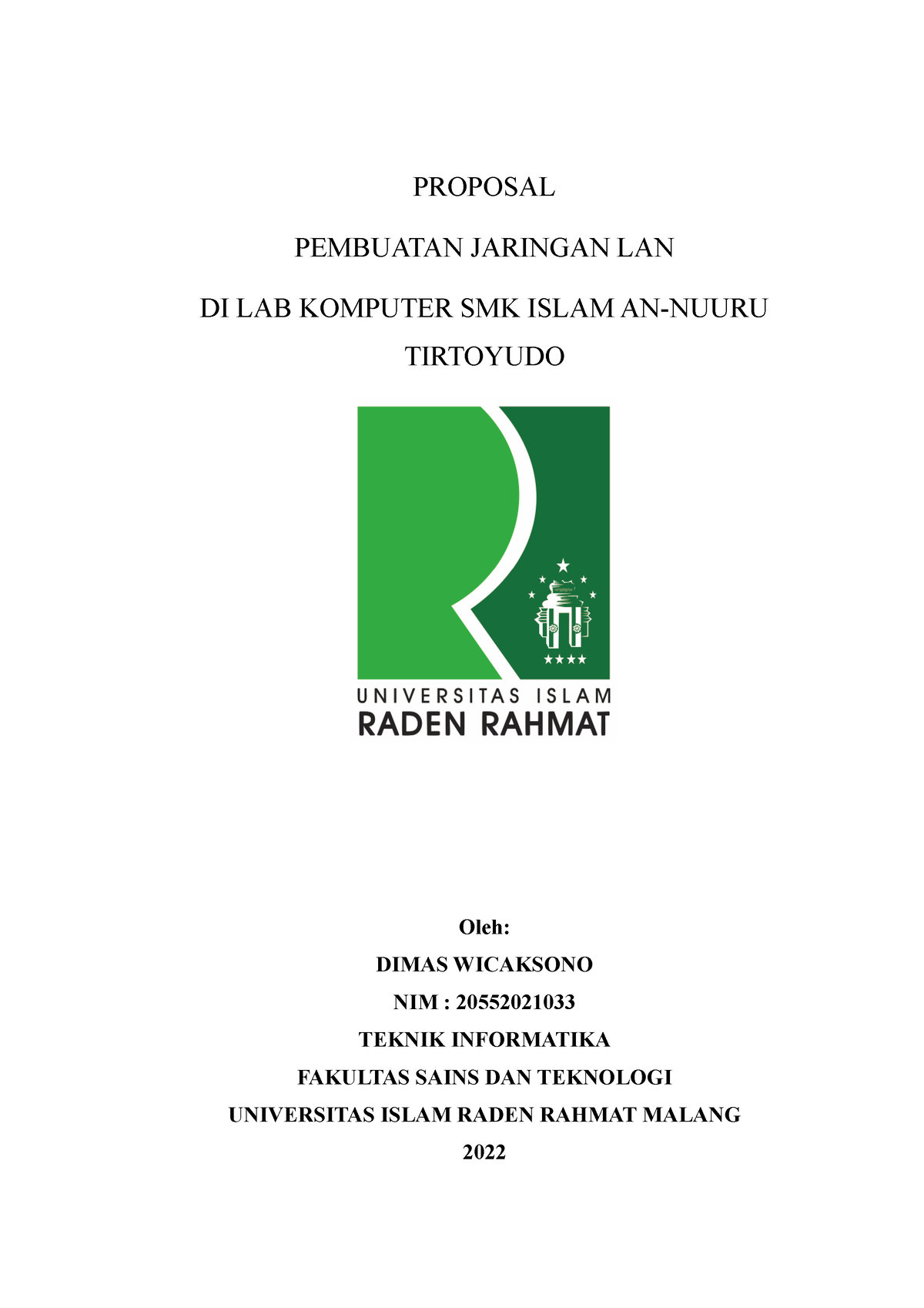 Proposal Jaringan Com Proposal Pembuatan Jaringan Lan Di Lab Komputer