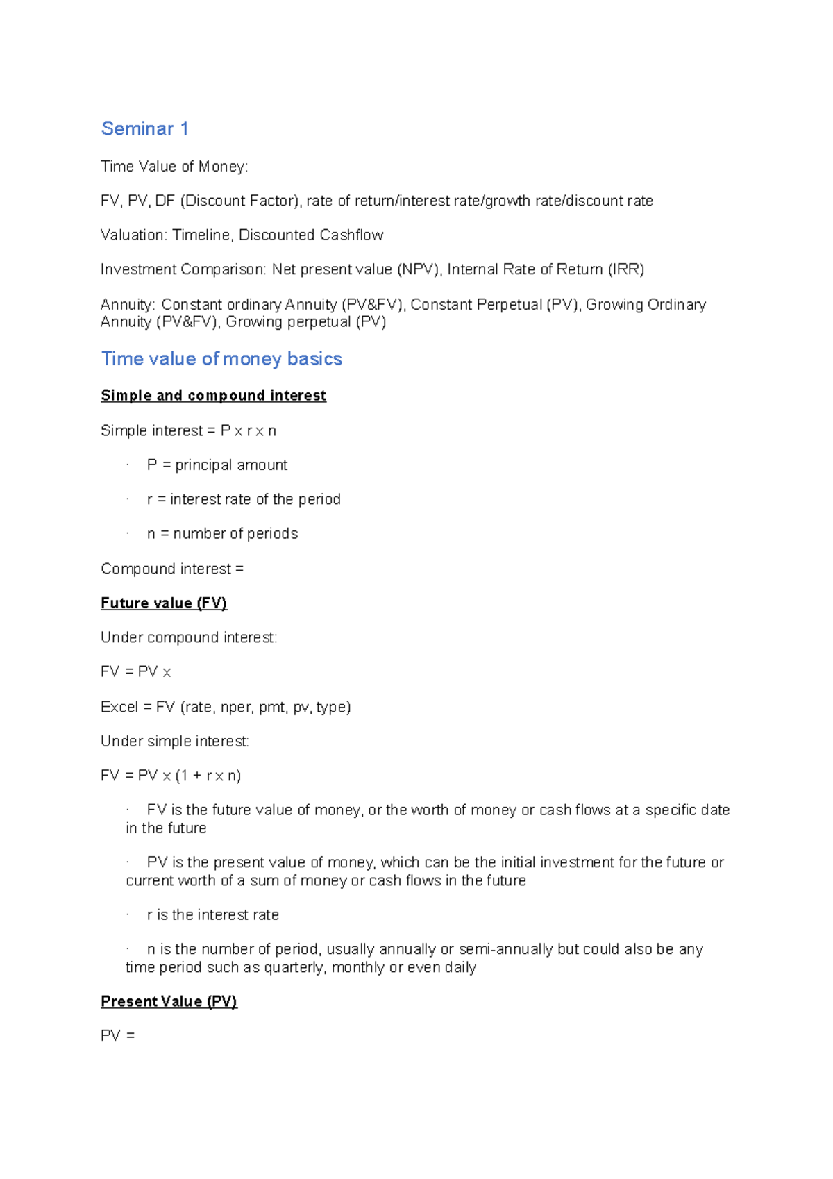 fin205-revision-seminar-1-time-value-of-money-fv-pv-df-discount