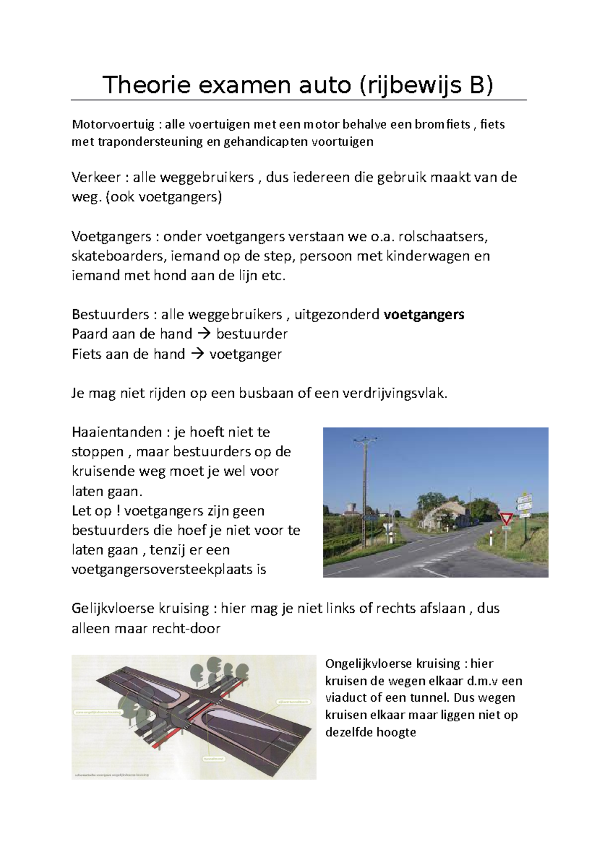 kennisvaardigheid Theorie examen auto (rijbewijs B) Motorvoertuig