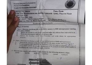 Yrd - Microprocessors and Assembly Language (EC 281) - Final Exam ...
