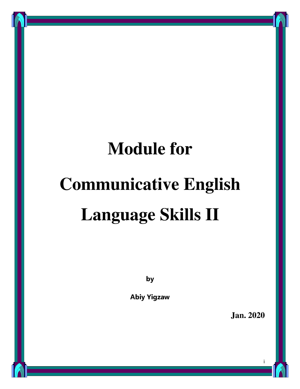 Communicative English Language Skills II - I Module For Communicative ...