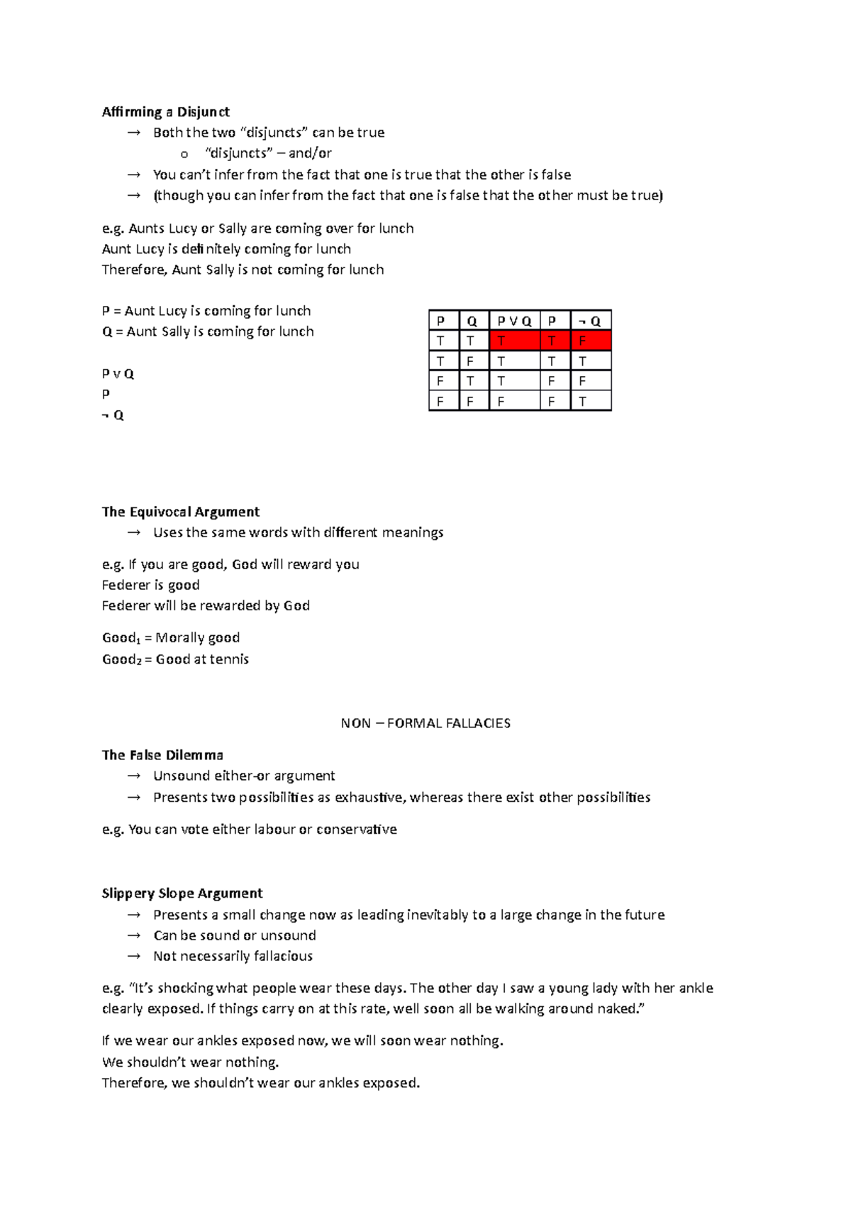 Affirming A Disjunct Evidence Law Napier Studocu