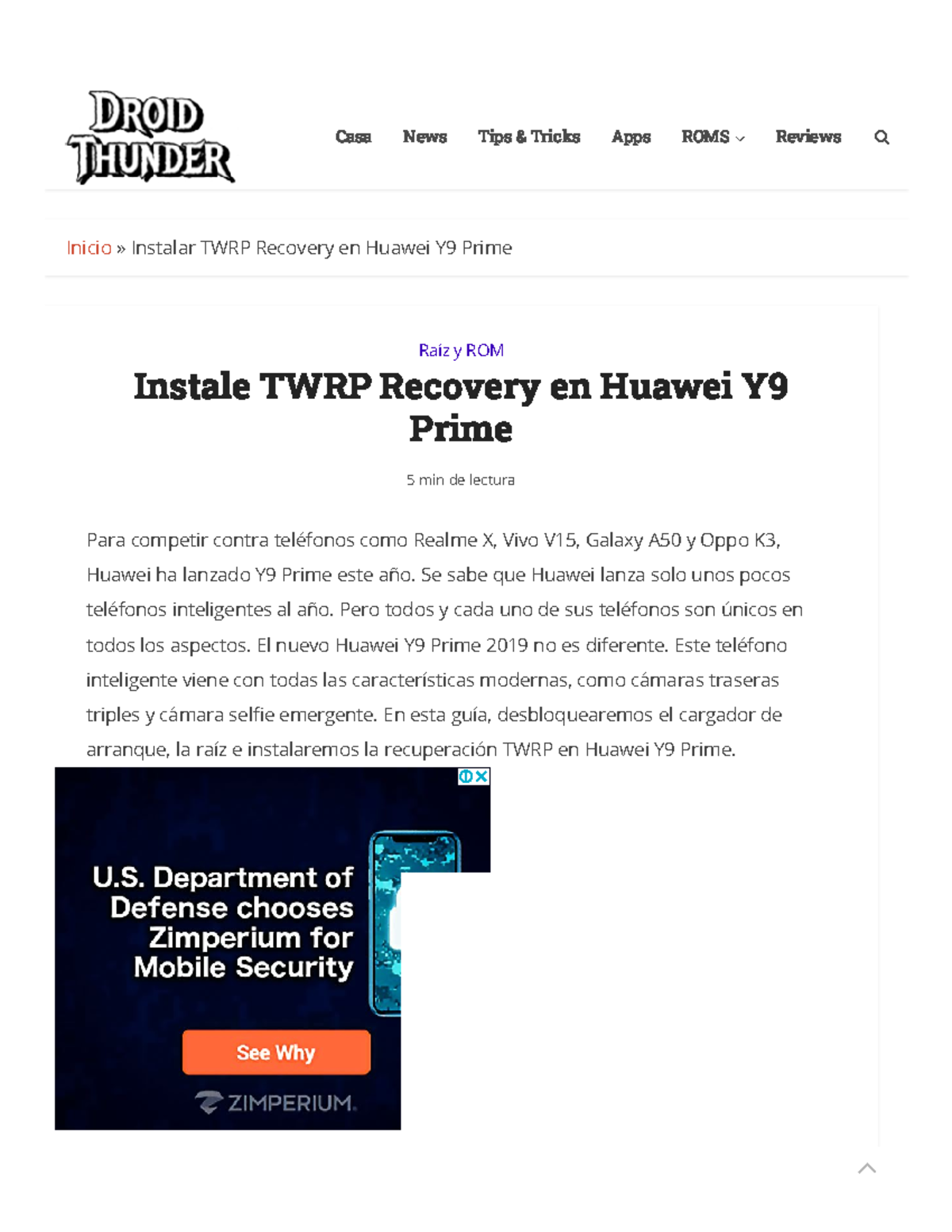 twrp for huawei y9 prime 2019