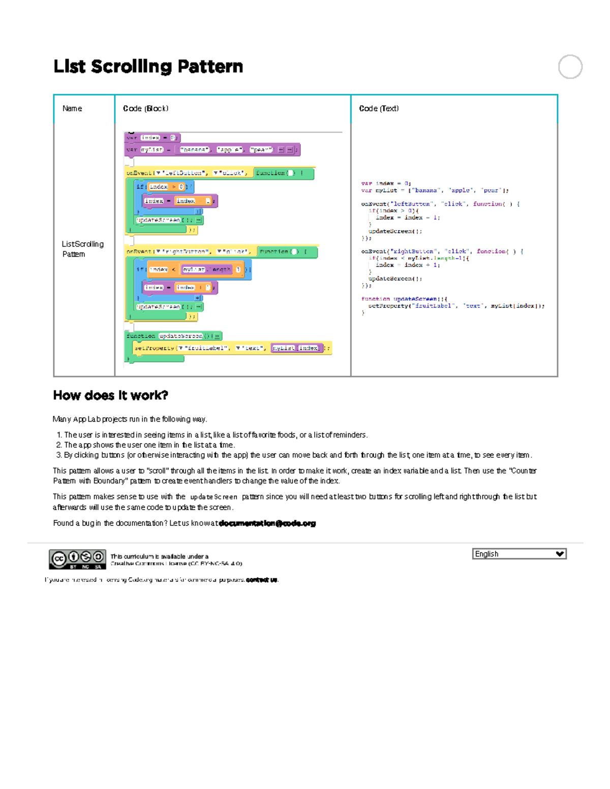 8. List Scrolling Pattern If you are interested in licensing Code