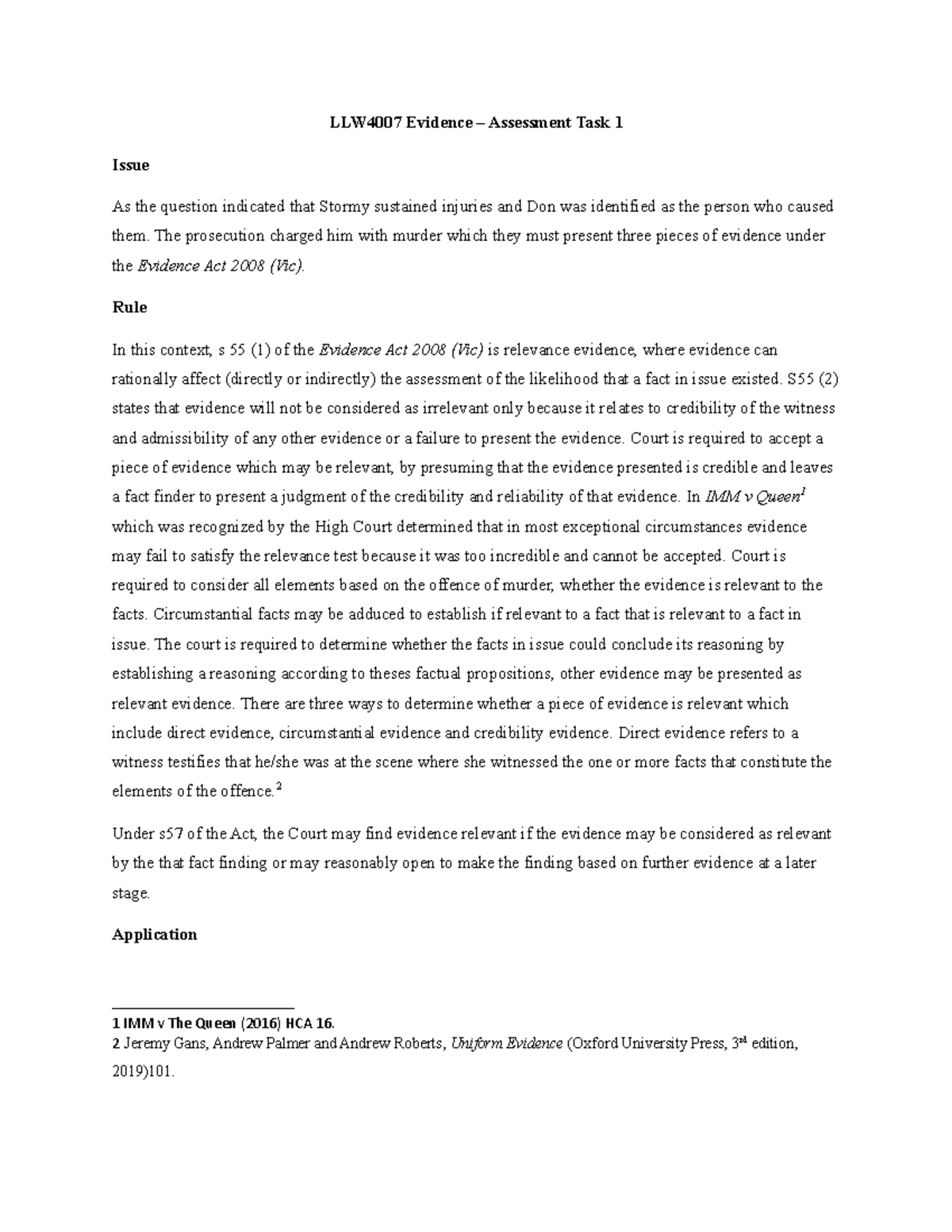 Sulafa Rizgalla - Evidence - Assessment Task 1 - LLW4007 Evidence ...