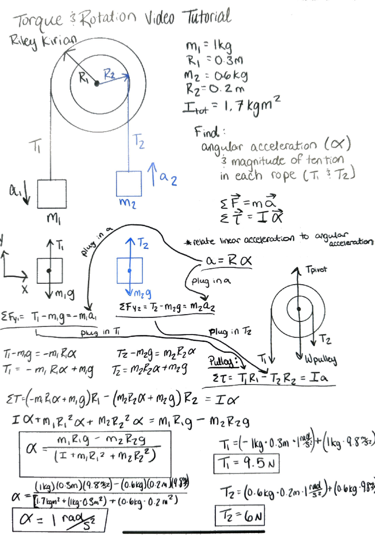 Torque and rotation video tutorial - PHYS2001 - Torque 3 Rotation Video ...
