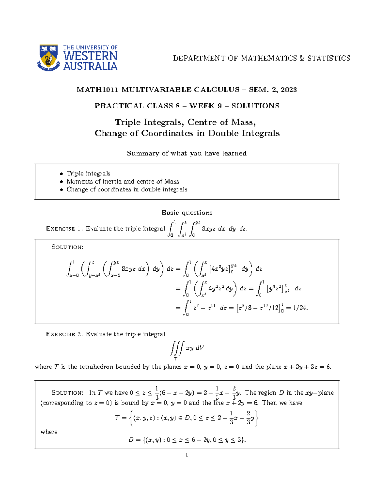 MATH1011 Pr8Sol Week9 2 23 - DEPARTMENT OF MATHEMATICS & STATISTICS ...