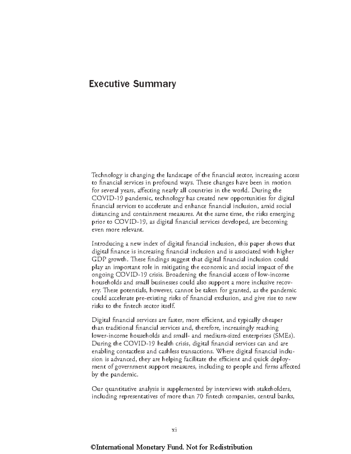 The Promise of Fintech - It is an article - - Studocu