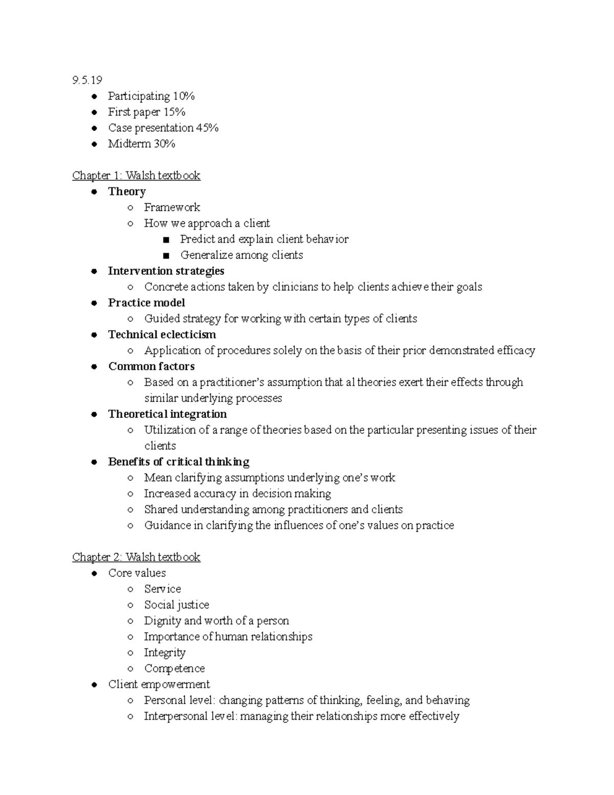 Theory&Practice II - Theory & Practice II - 9. Participating 10% First ...