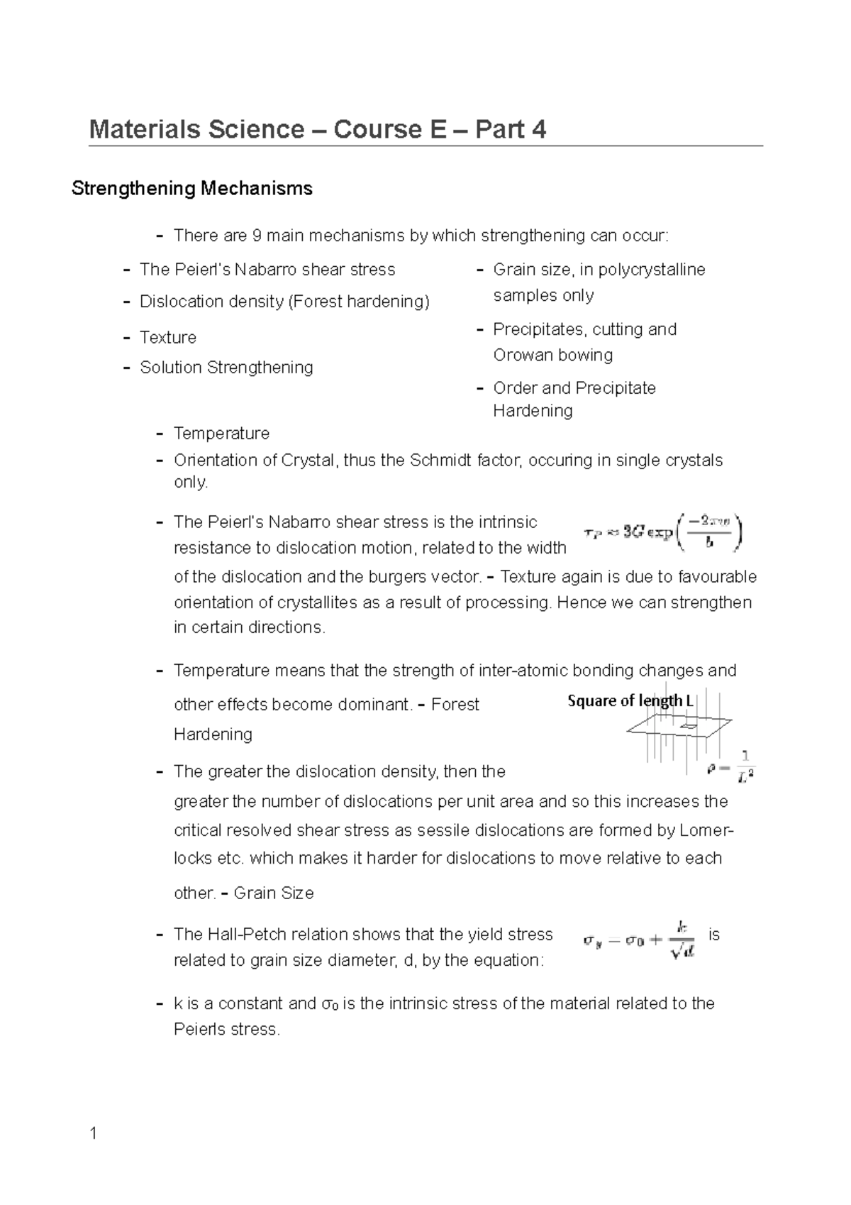 Natural Sciences Materials Science Course E Part 4 Materials