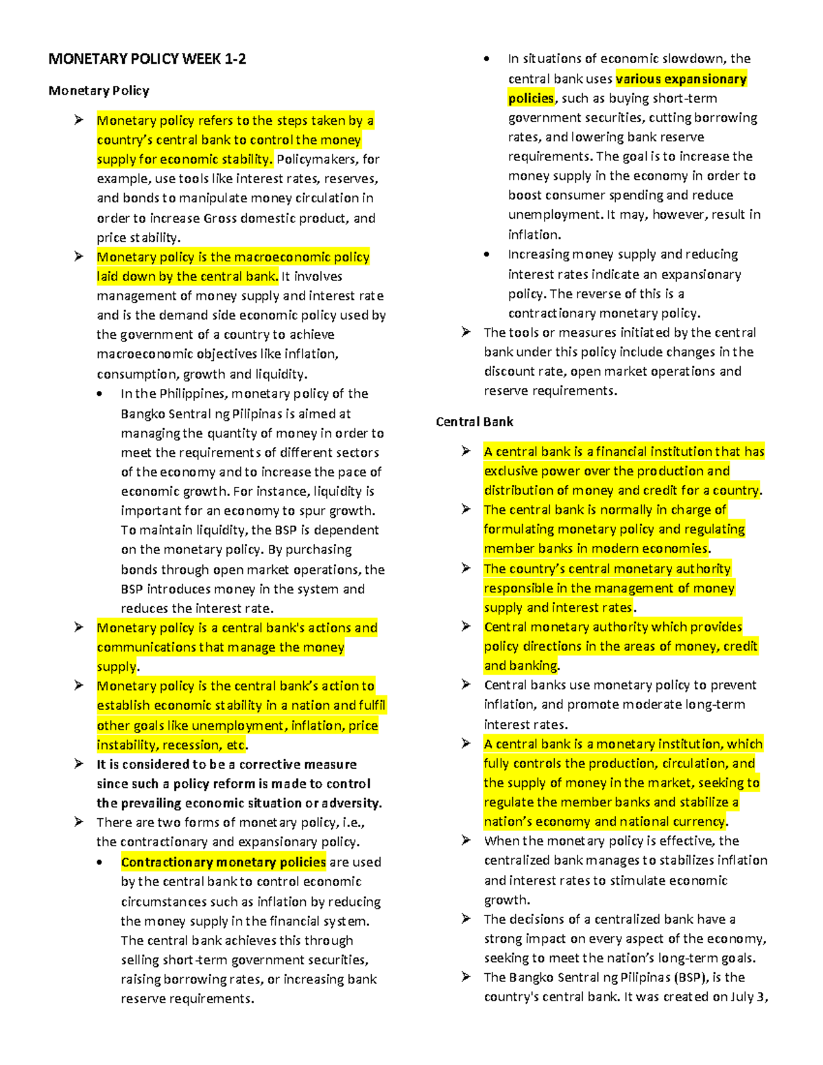 monetary-policy-week-1-monetary-policy-week-1-monetary-policy