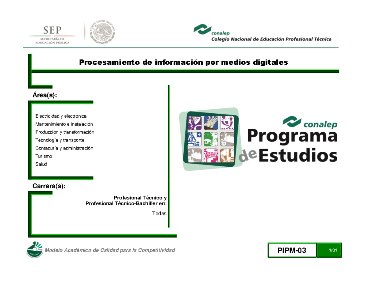 5 Procesamiento de información por medios digitales 03 - Procesamiento
