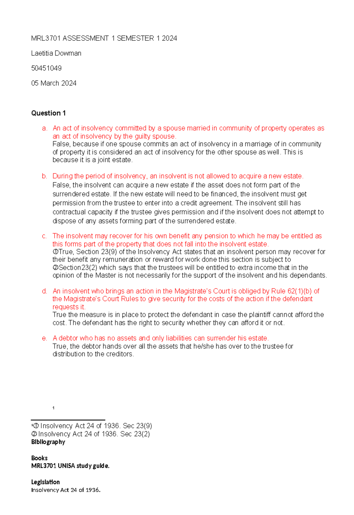 Mrl3701 Assignment 2 2024 Mrl3701 Assessment 1 Semester 1 2024 Laetitia Dowman 50451049 05 Mrl3701 Assignment 2 2024 Mrl3701 Assessment 1 Semester 1 2024 Laetitia Dowman 50451049 05