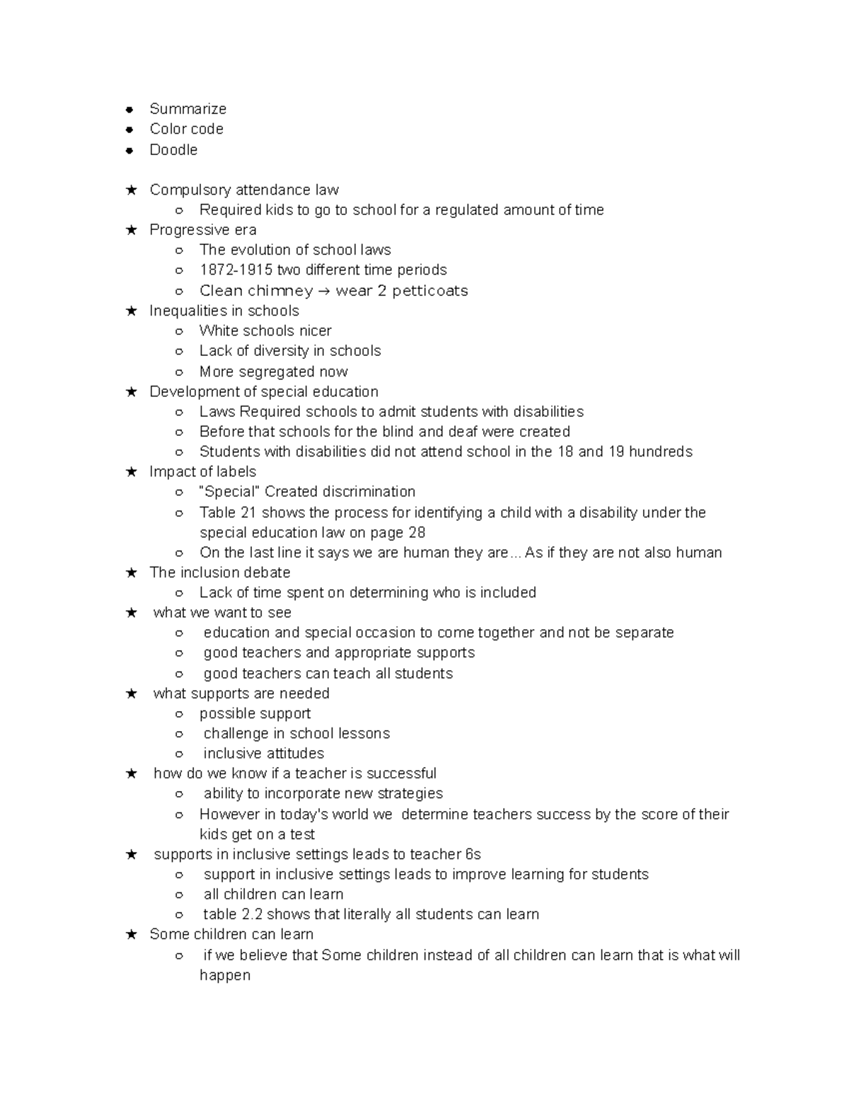 Textbook pages 22-34 - Summarize Color code Doodle ★ Compulsory ...