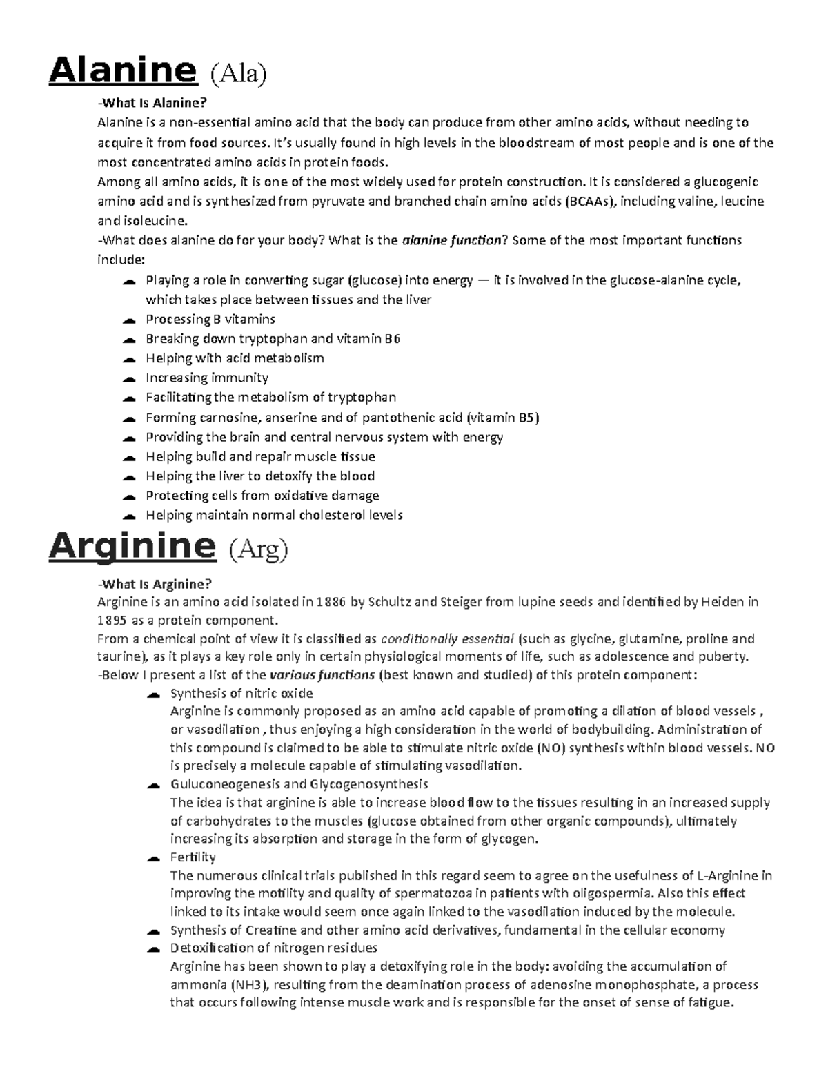 Proteins name with definition Alanine (Ala) What Is Alanine? Alanine