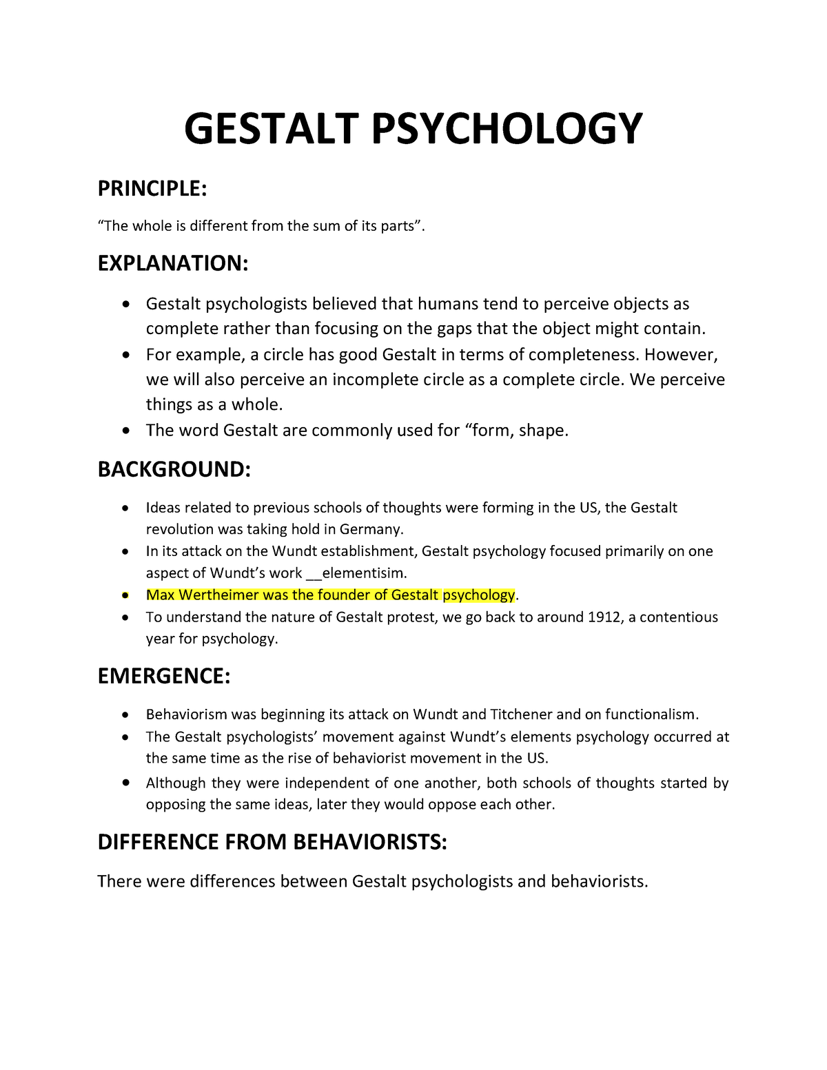 gestalt psychology assignment pdf