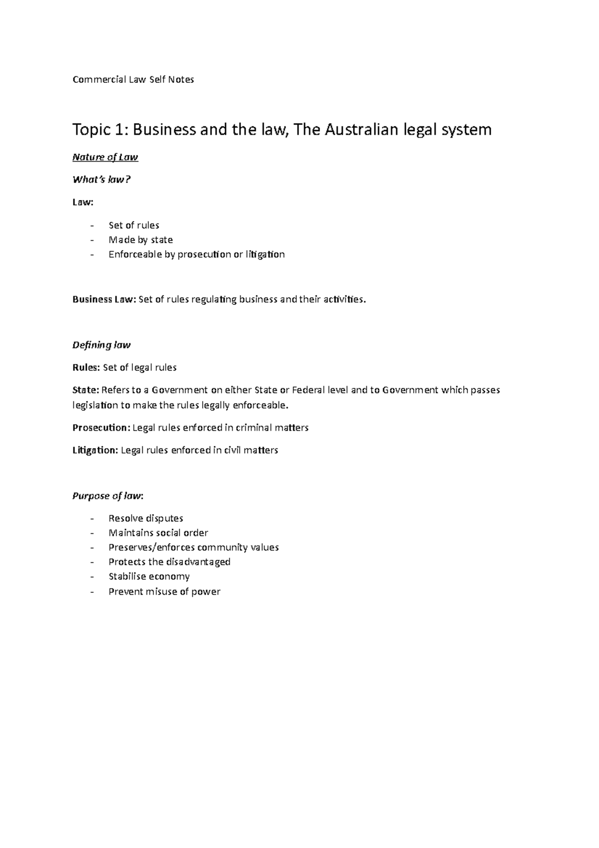 Commercial Law Self Notes 1 and 2 - Commercial Law Self Notes Topic 1 ...