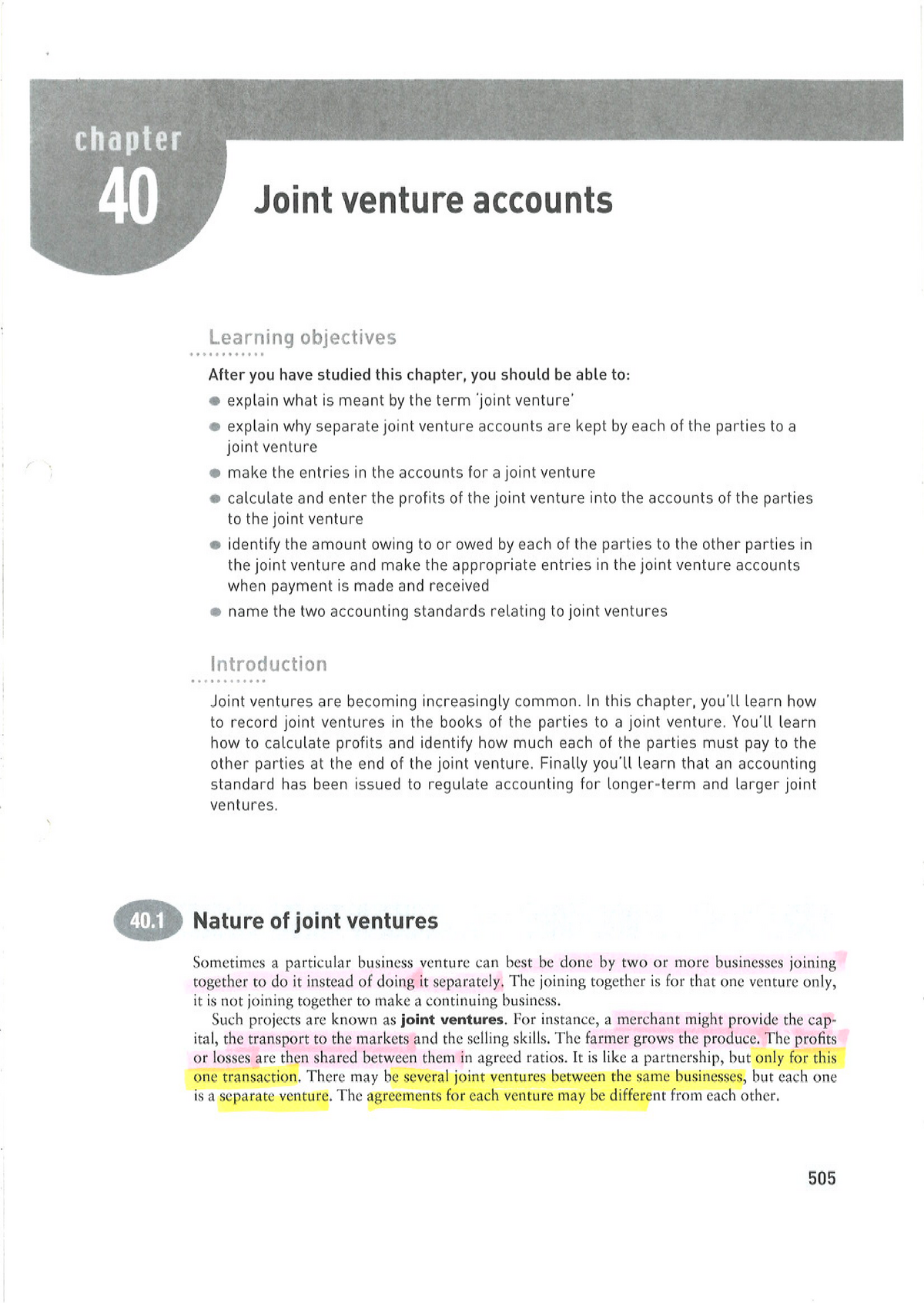 Joint Venture Accounting - Auditing And Assurance II - Studocu