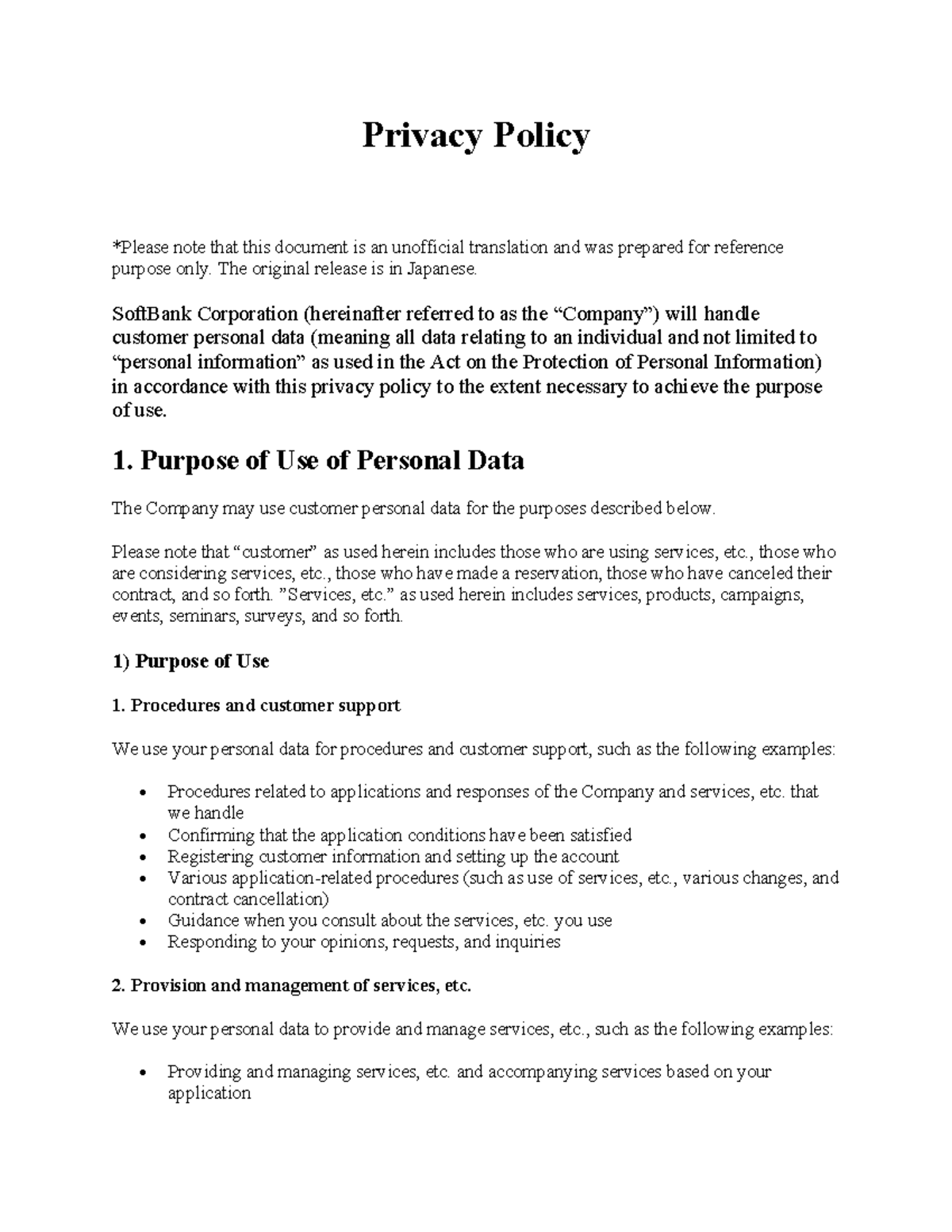 Privacypolicy en - Busy - Privacy Policy *Please note that this ...