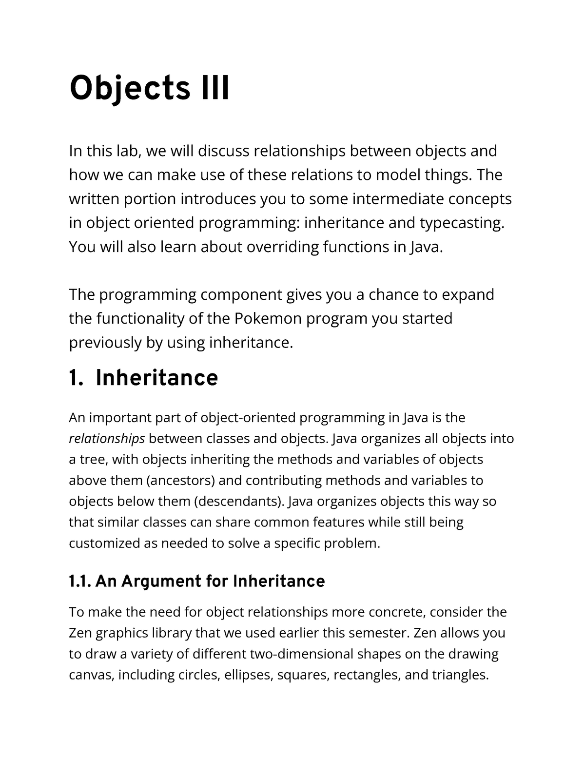 9. Objects III - Assignment For CS225 - Objects III In This Lab, We ...