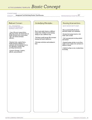 Ati Cholecystitis - Active Learning Templates Therapeutic Procedure A 