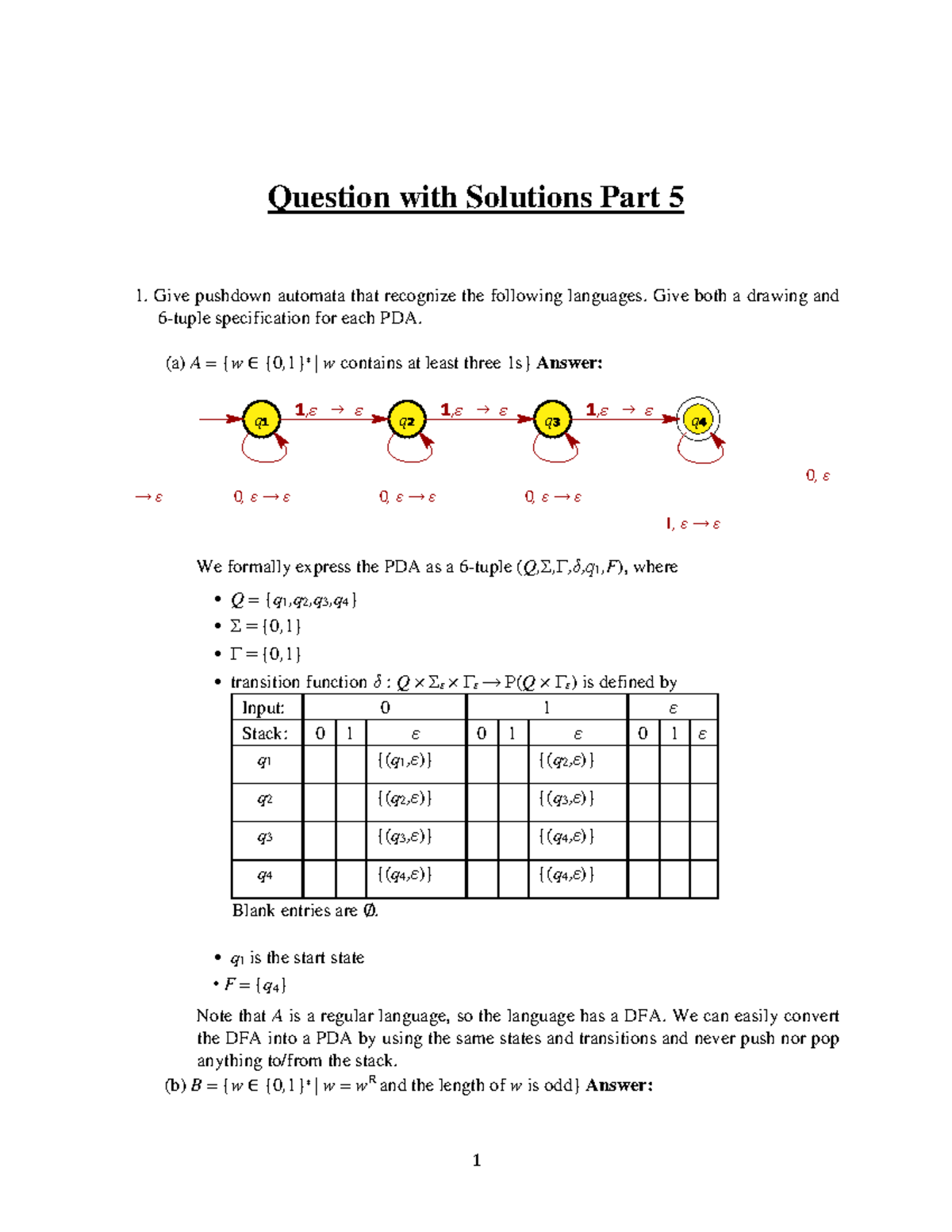 Question with soltions part 5 - Question with Solutions Part 5 Give ...