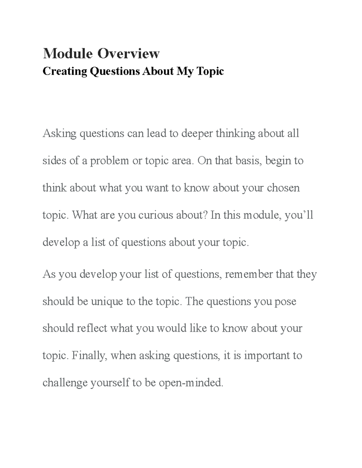 creating-questions-about-my-topic-module-overview-creating-questions