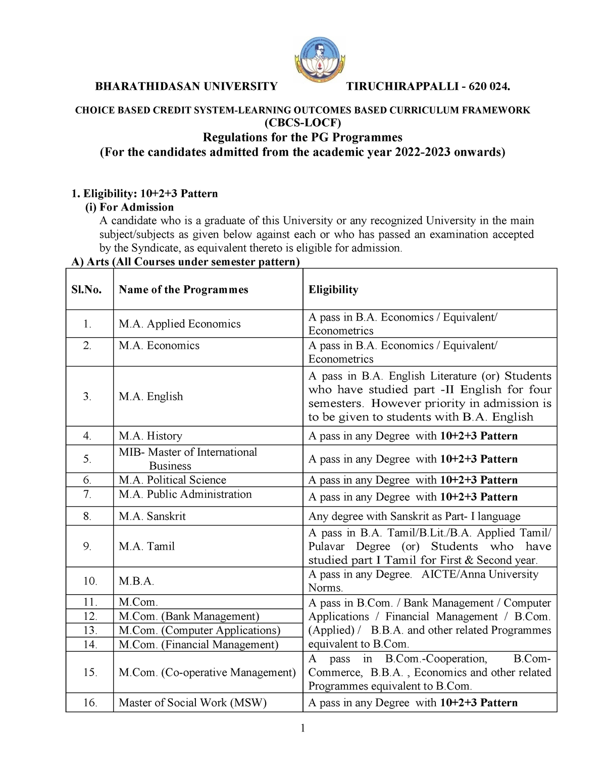 phd regulations 2022 bharathidasan university