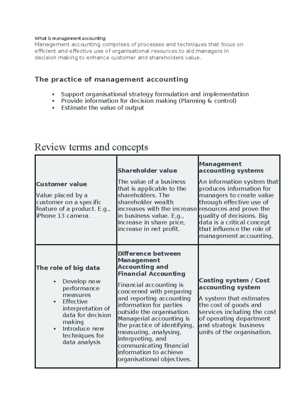 Management accouning - important - What is management accounting ...