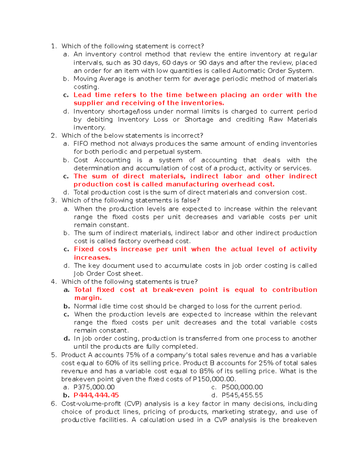 cost-accounting-departmental-exam-answer-key-which-of-the-following