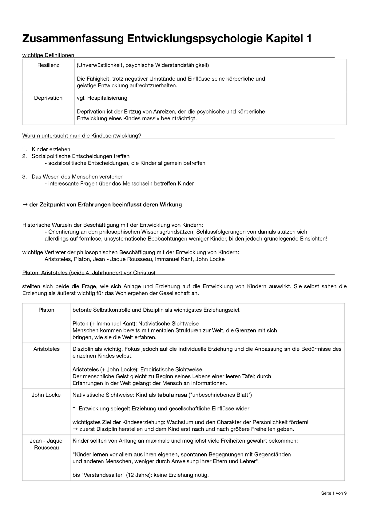 1 Zusammenfassung - Entwicklungspsychologie Im Kindes- Und Jugendalter ...