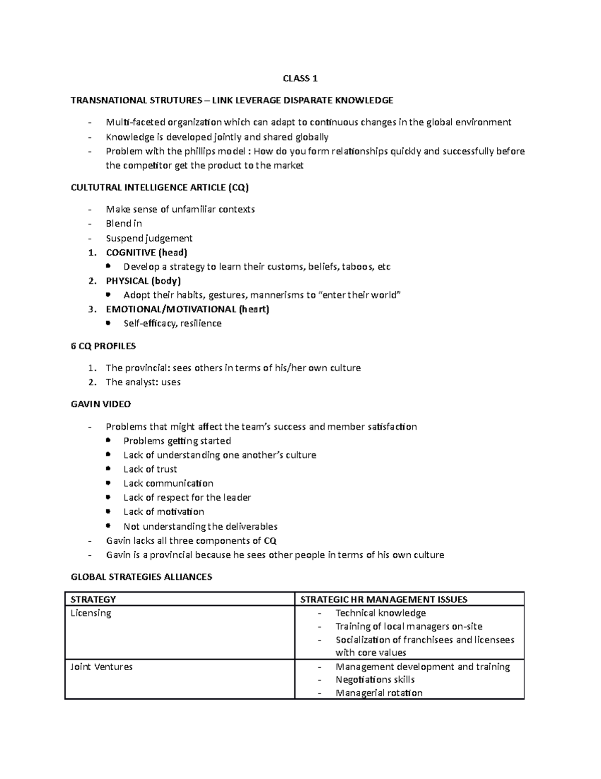 Class 1 - Lecture notes 1 - CLASS 1 TRANSNATIONAL STRUTURES – LINK ...