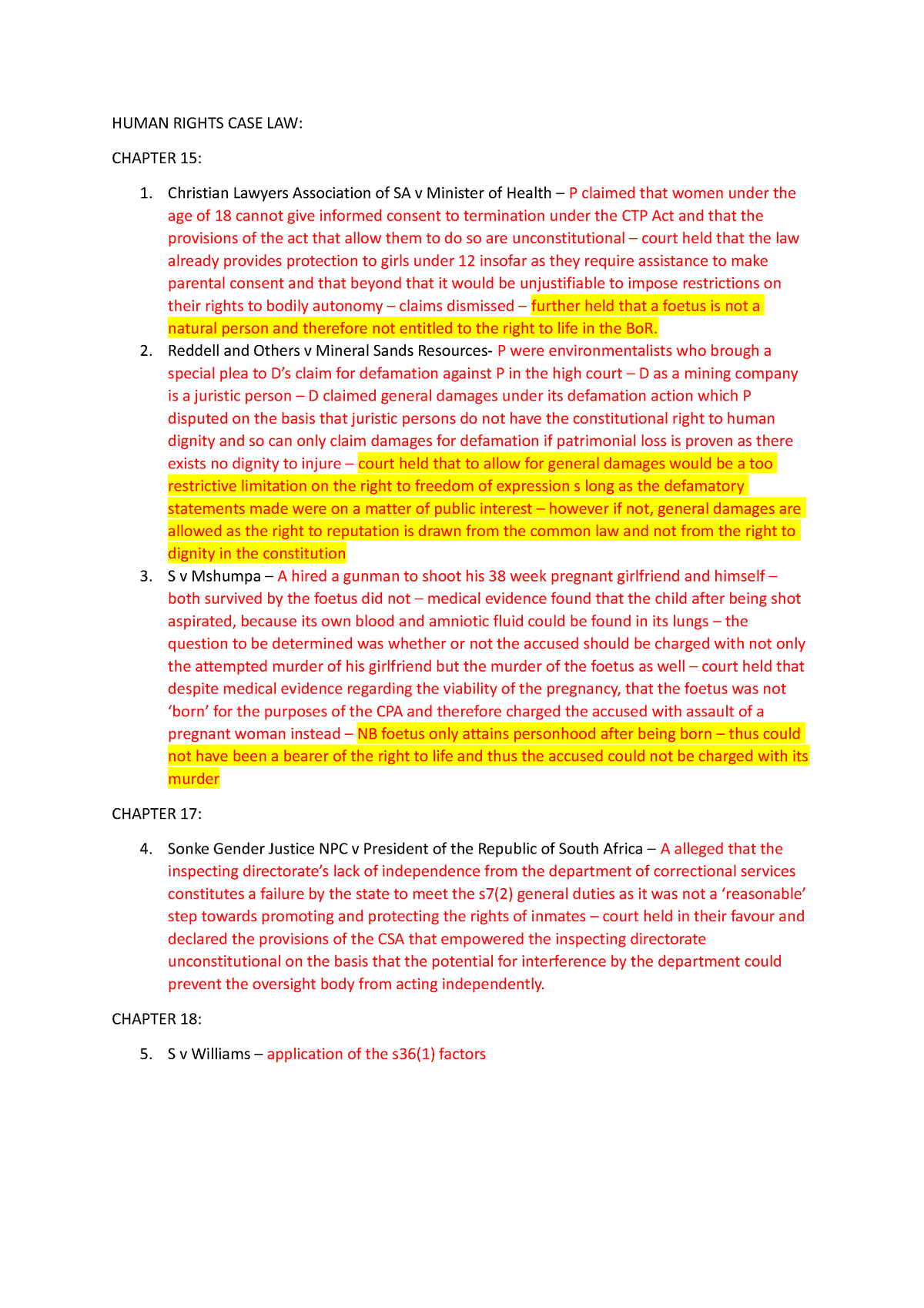 human rights case study test