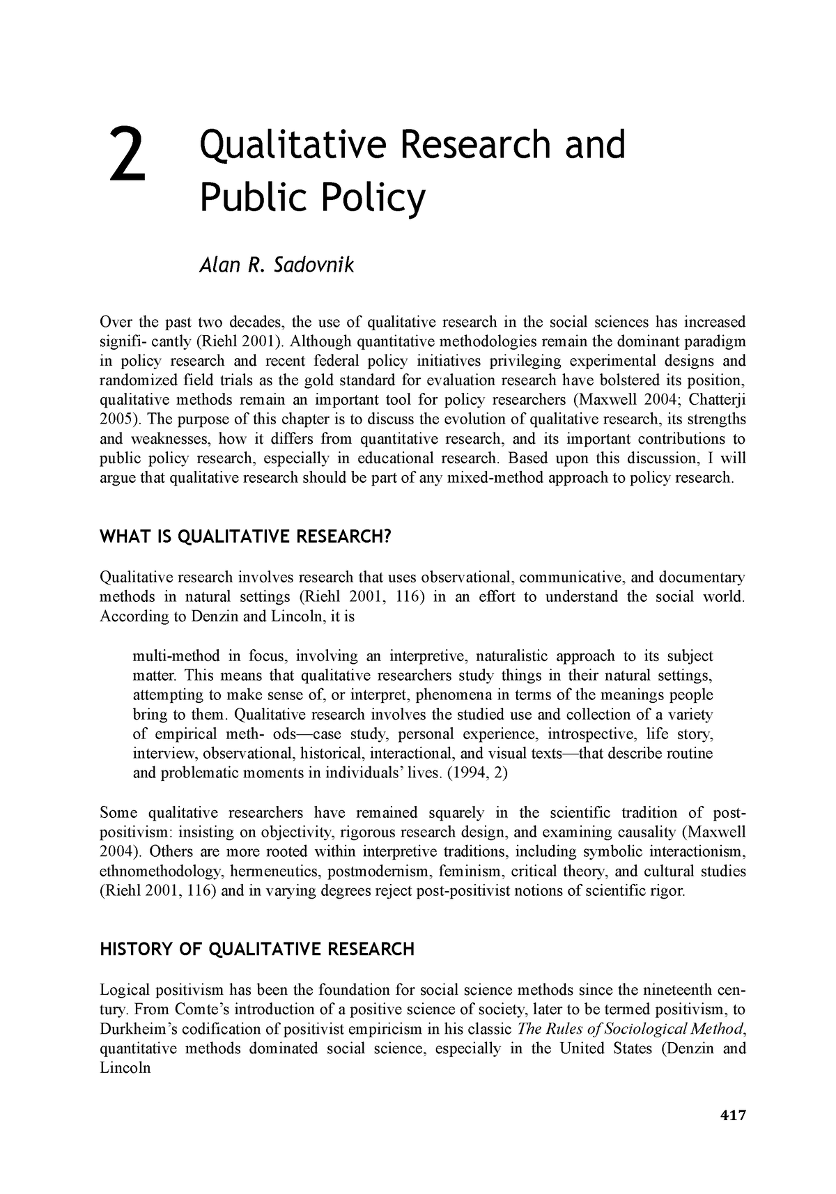 Qualitative Research And Public Policy - Qualitative Research And ...