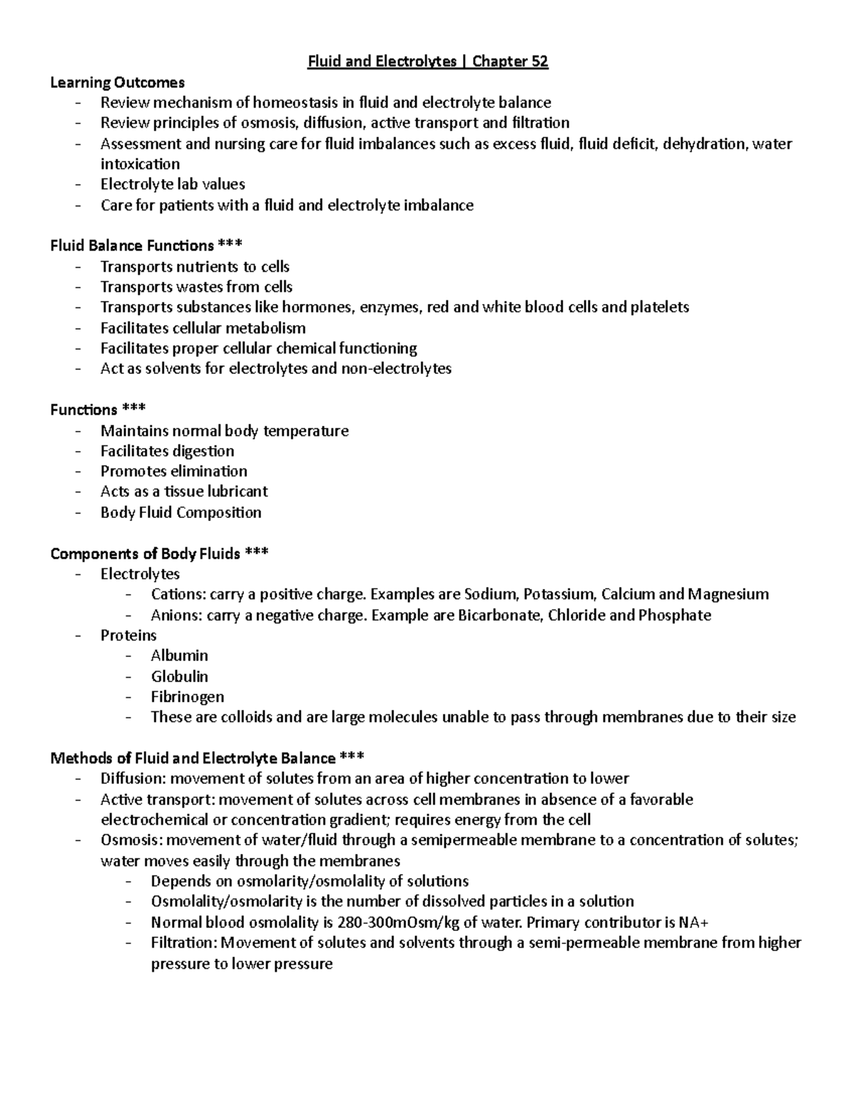 Fluid and Electrolytes Chapter 52 - Fluid and Electrolytes | Chapter 52 ...