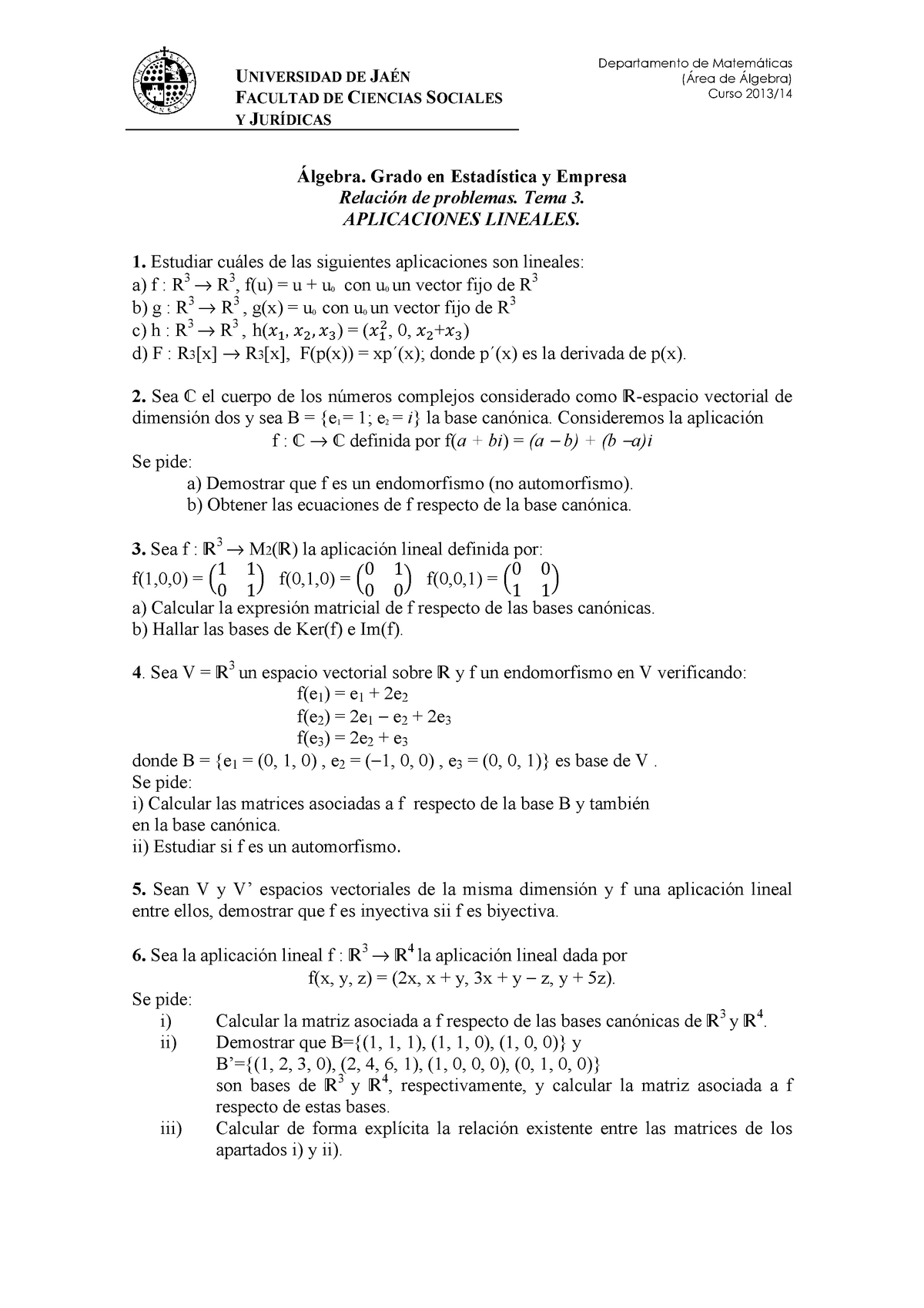Relacion 3x Aplic Algebra Studocu