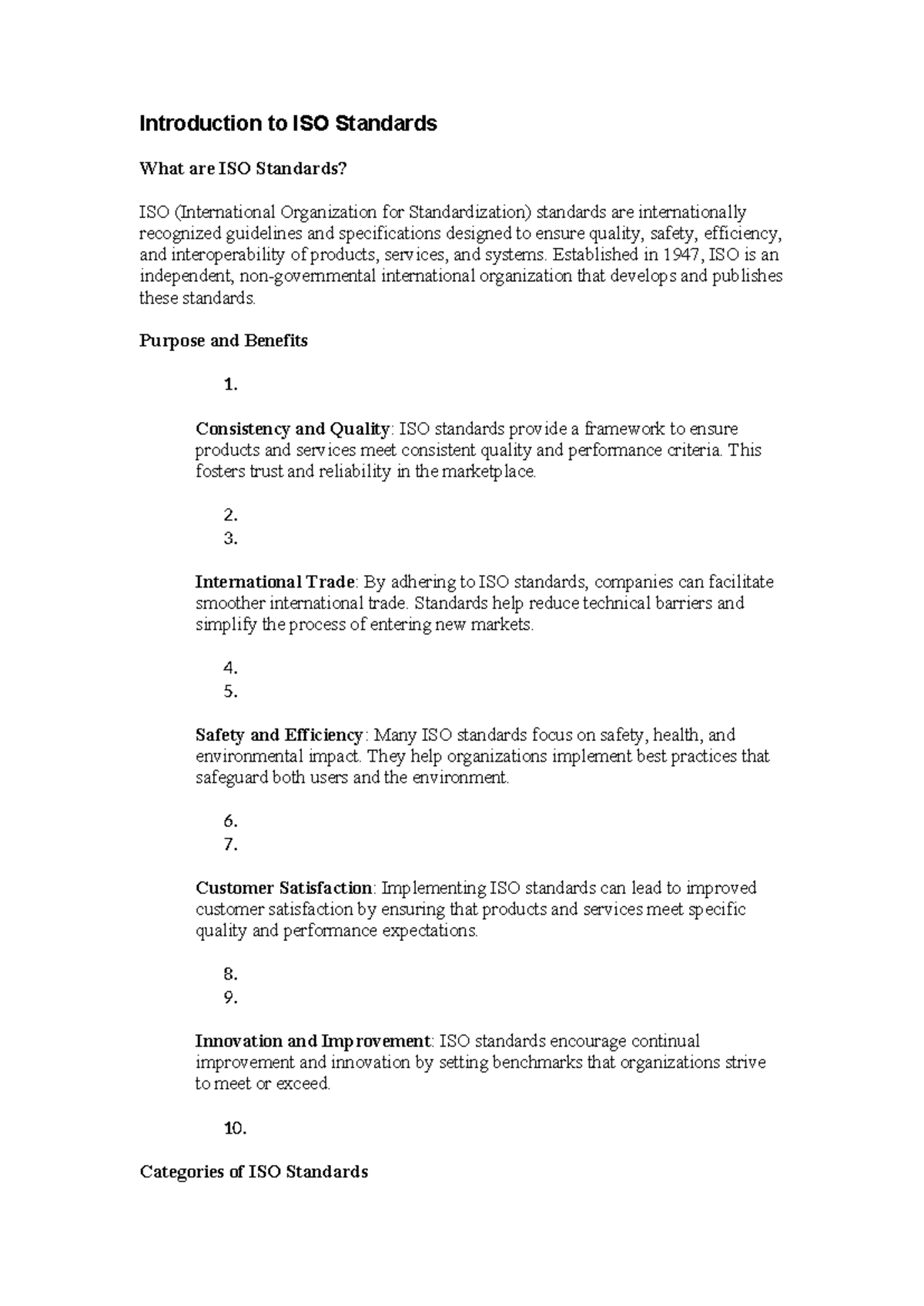 Introduction to ISO - Established in 1947, ISO is an independent, non ...
