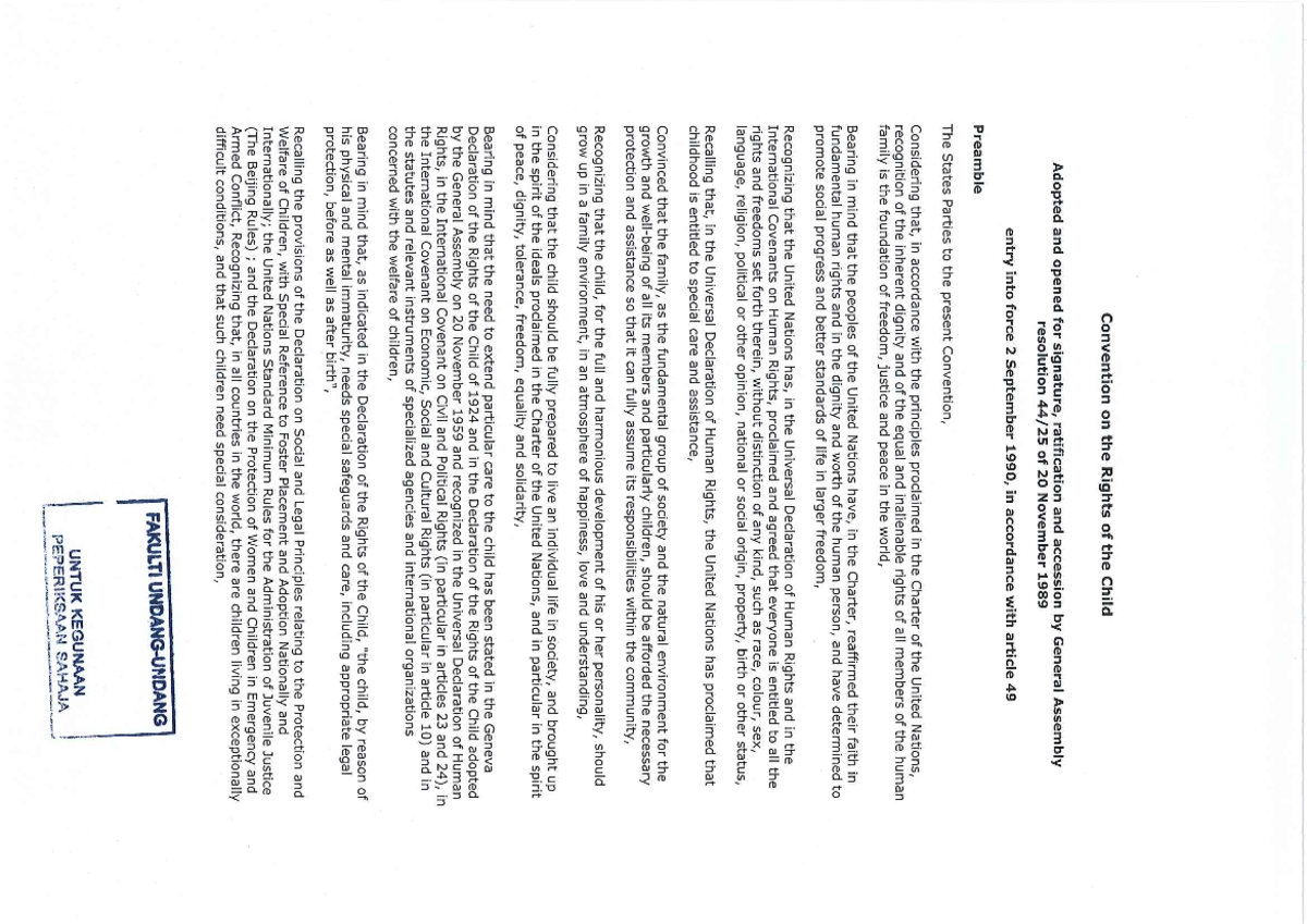CRC 1989 - CRC !! - Convention on the Rights of the Child Adopted and ...