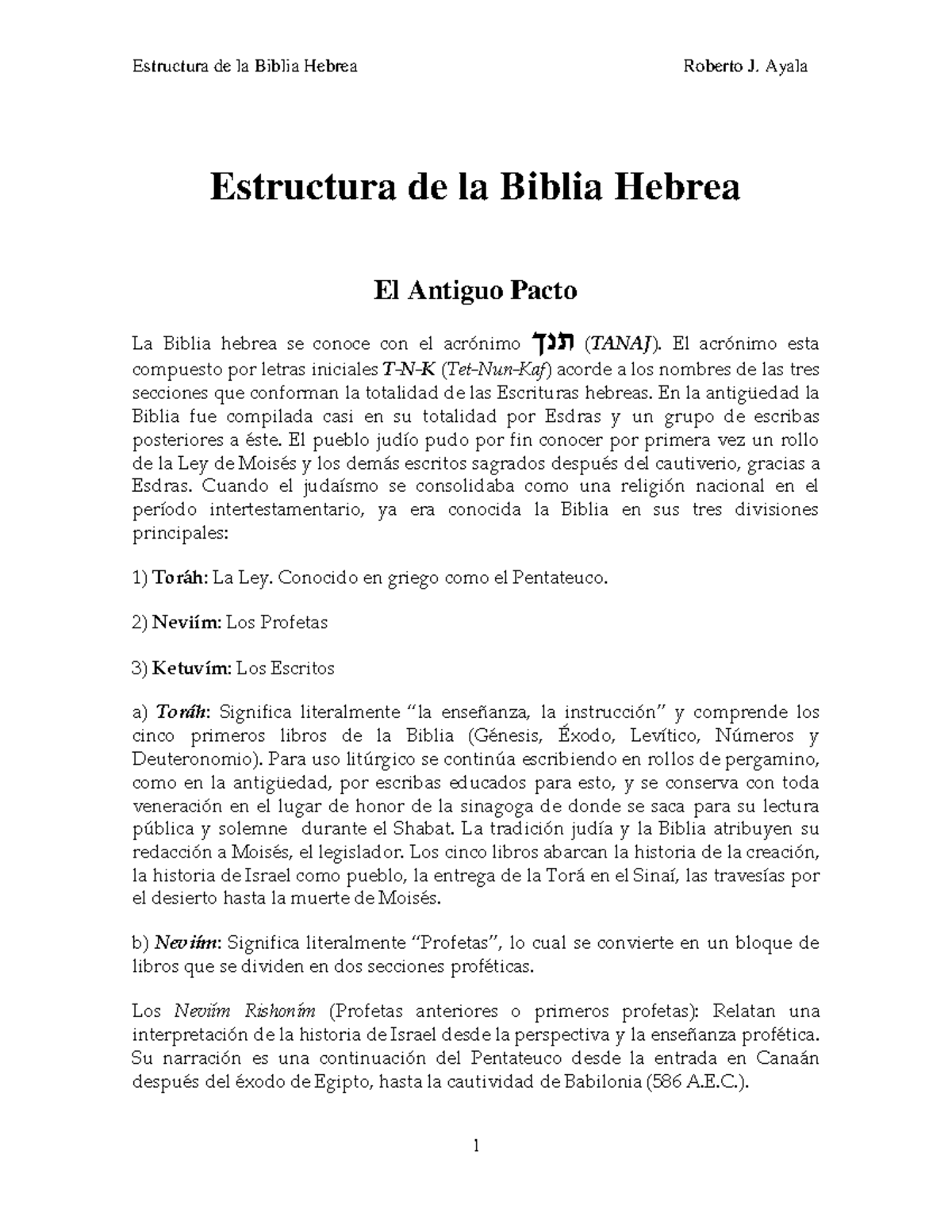 La-Biblia-Hebrea-pdf - Estructura de la Biblia Hebrea Roberto J. Ayala ...