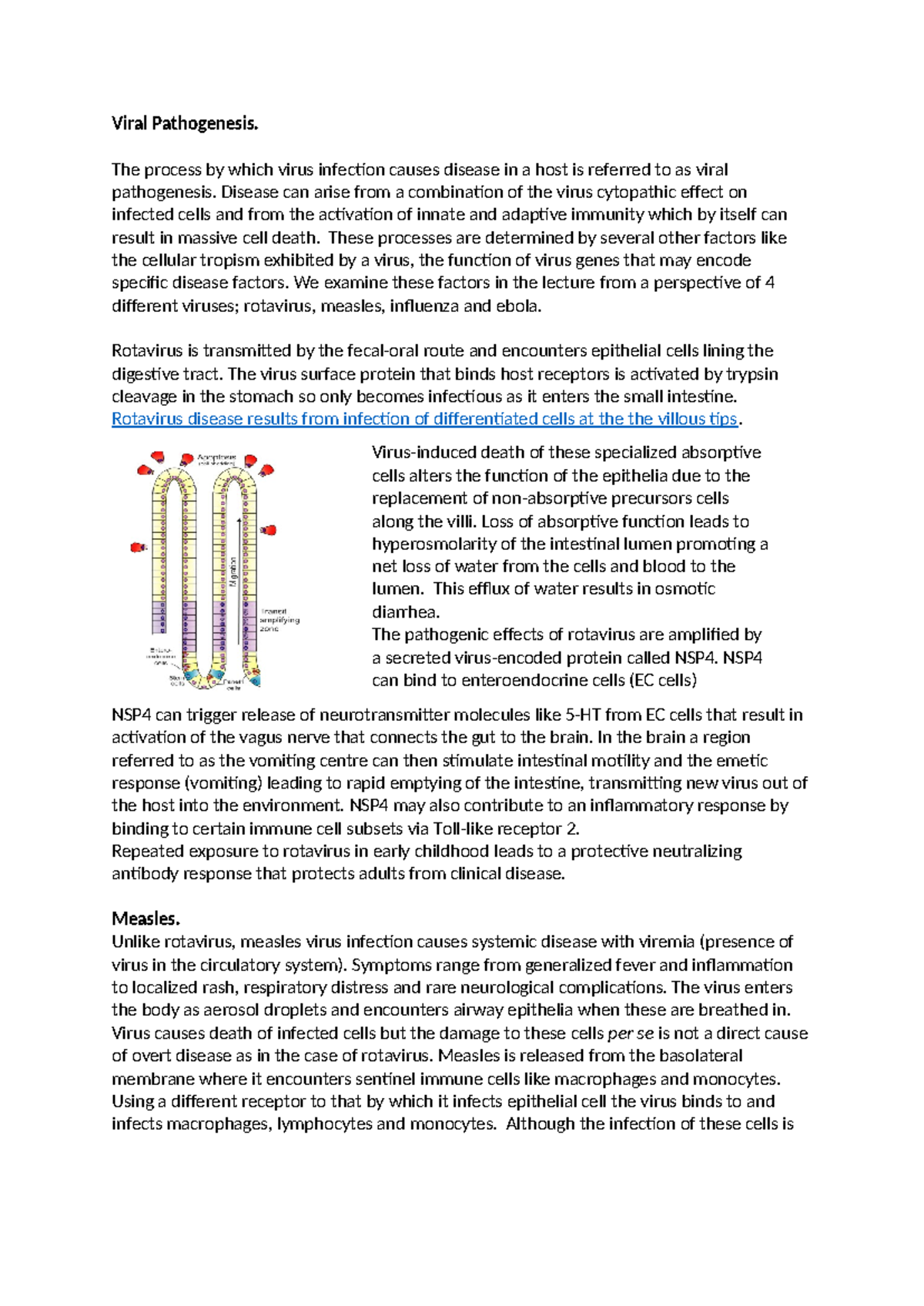 Virus Pathogenesis notes - Viral Pathogenesis. The process by which ...