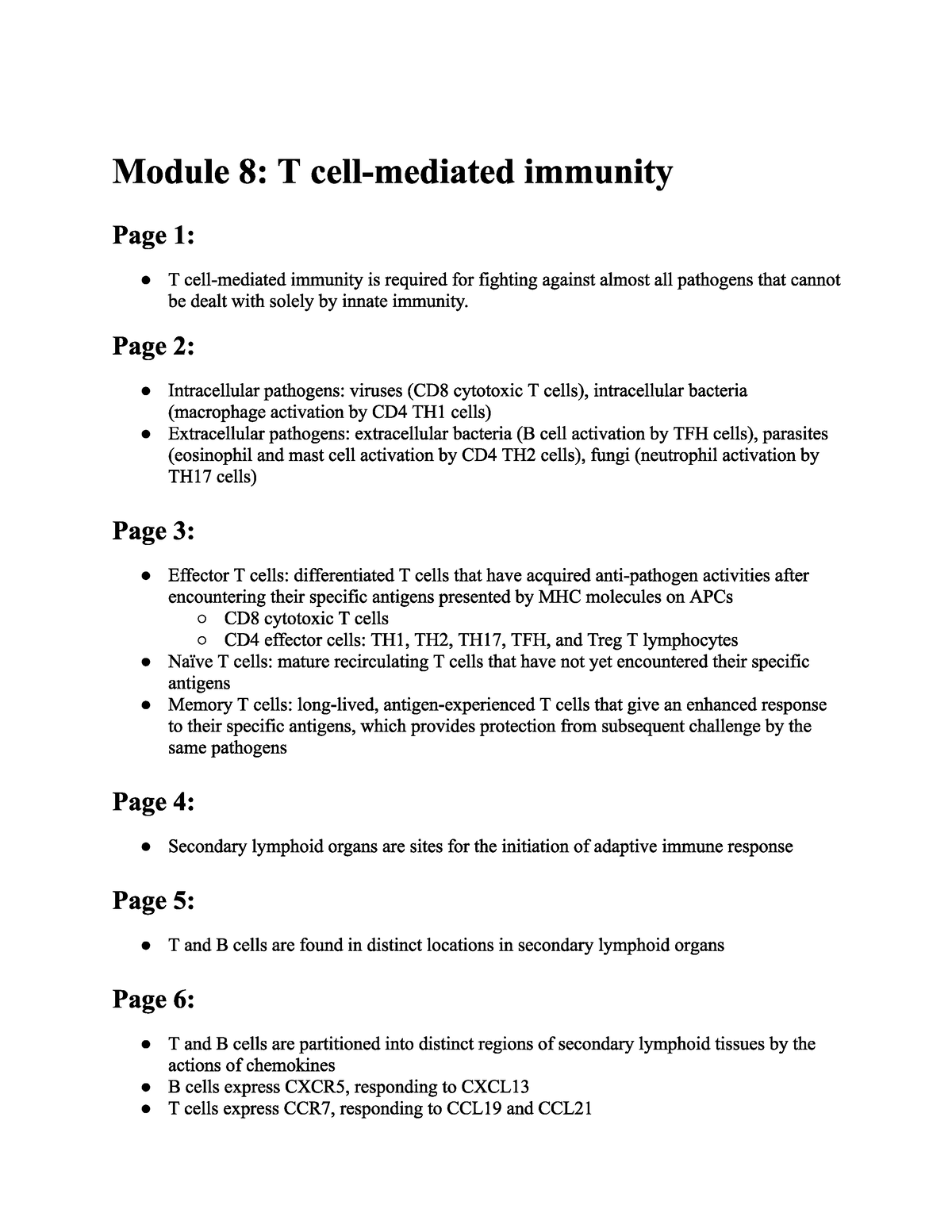 Immunology Notes - 146:474 - Studocu