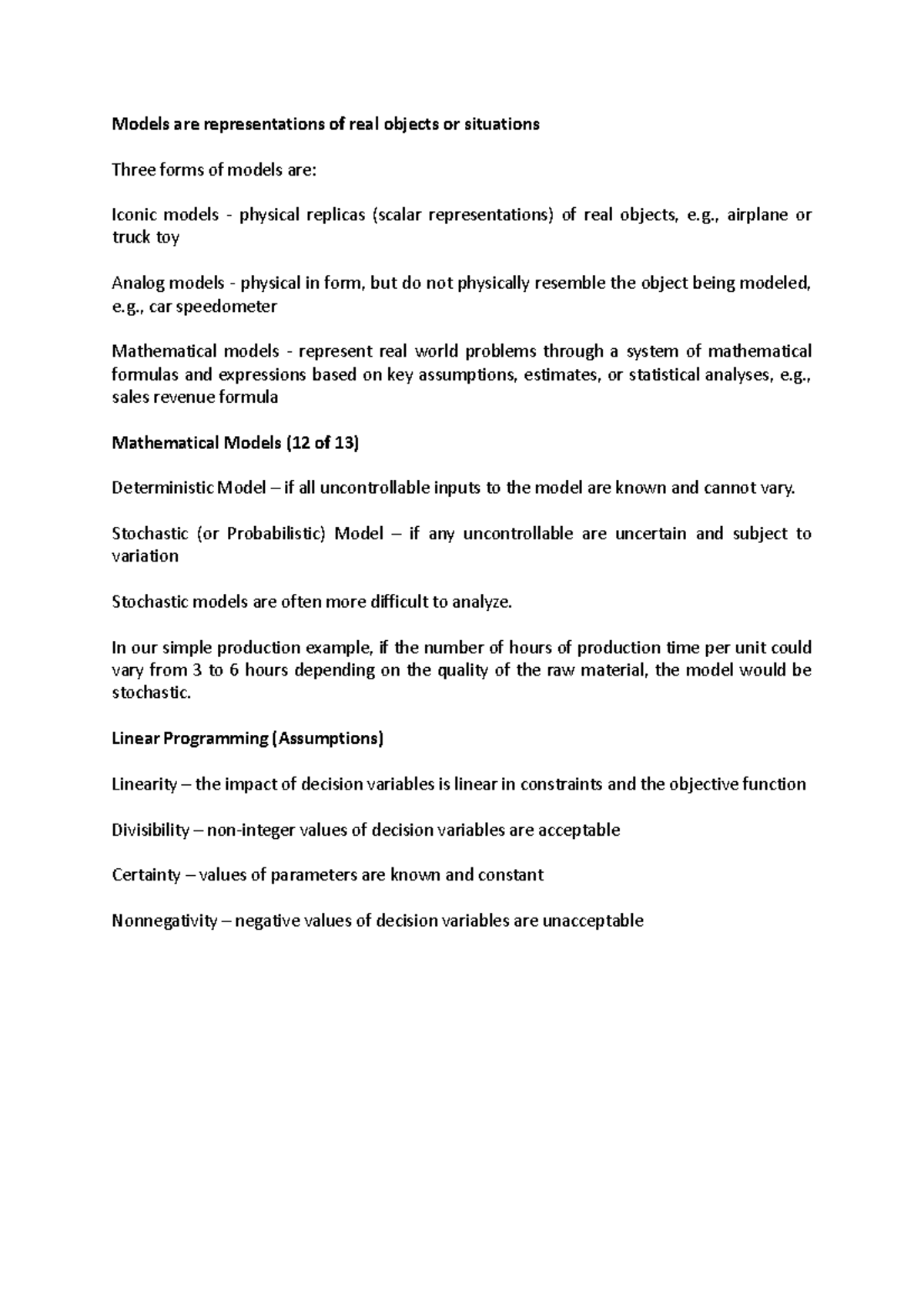DM slides imp points - aaaaaaa aaaa - Models are representations of ...