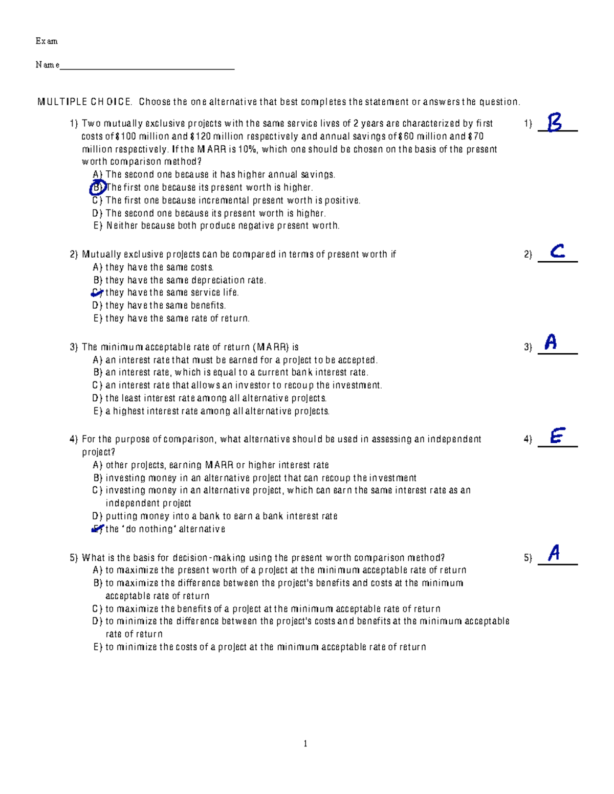 2021 ECOR 3800 Quiz 3 Solutions - Exam Name ...