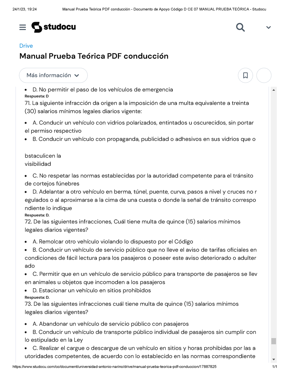 Manual Prueba Te Rica Pdf Conducci N Documento De Apoyo C Digo D Ce Manual Prueba Te Rica