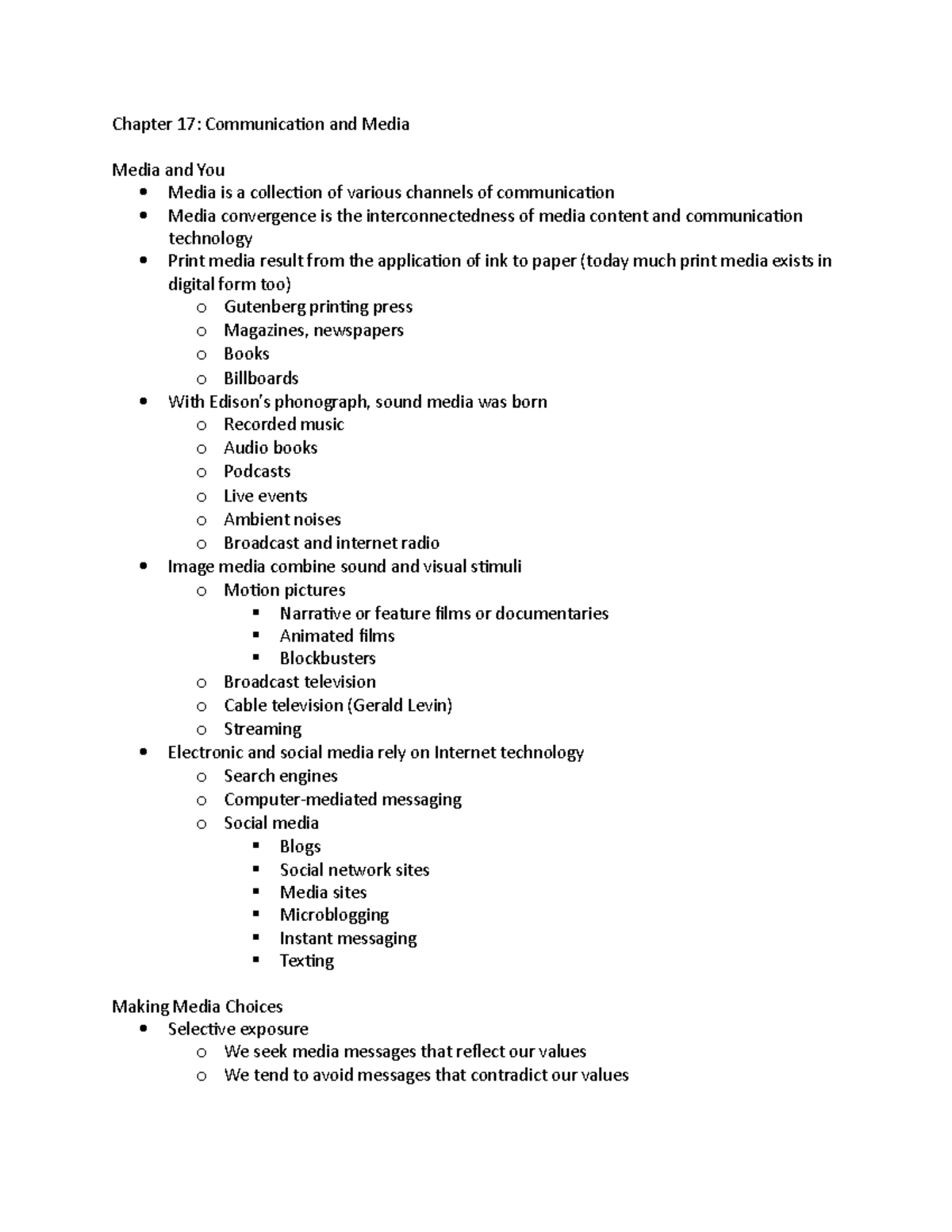 Chapter 17 Notes Chapter 17 Communication And Media Media And You Chapter 17 Notes Chapter 17 Communication And Media Media And You