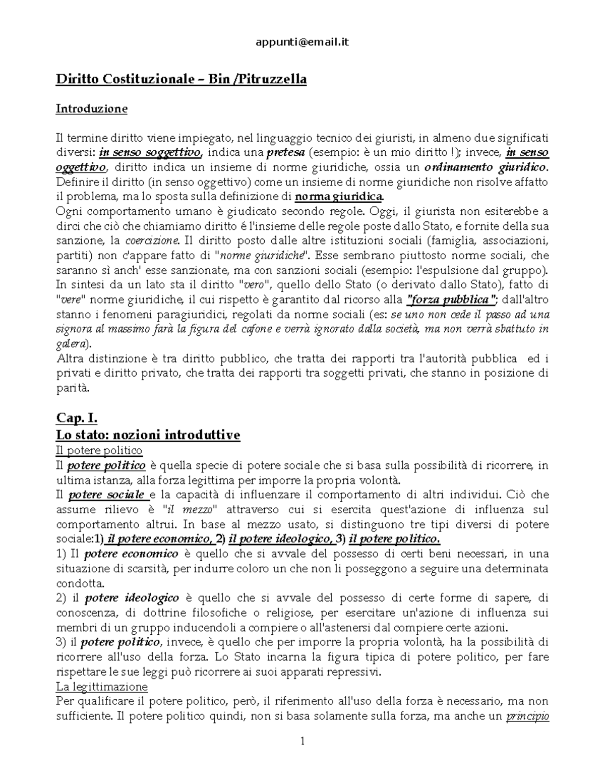 Diritto Costituzionale Bin Pitruzzella - Diritto Costituzionale – Bin ...