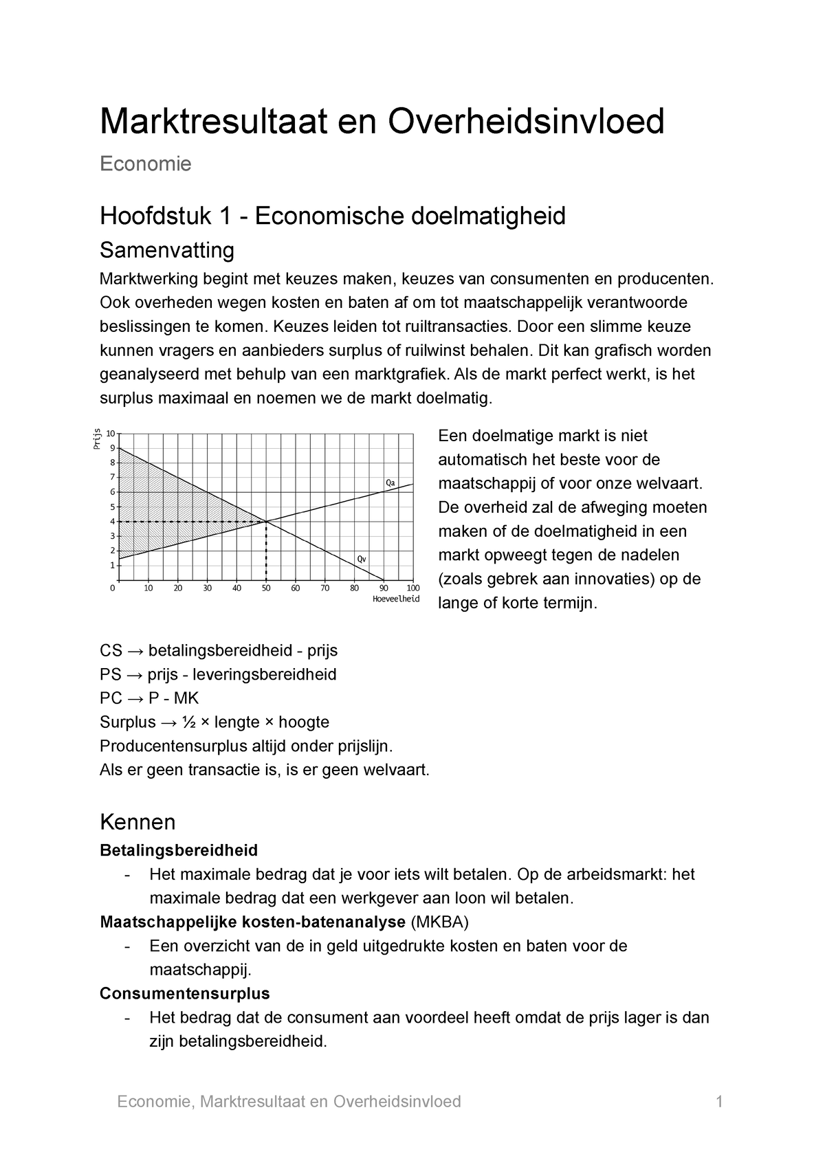 Eco, Marktresultaat - Marktresultaat En Overheidsinvloed Economie ...