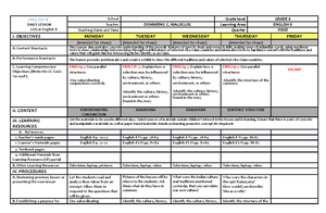 Semi-detailed - Semi detailed lesson plan - Northwest Samar State ...