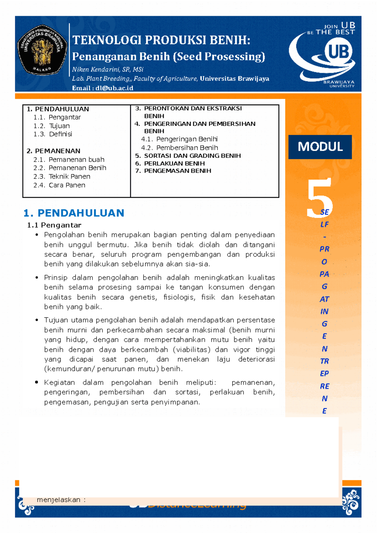 5. Modul TPB-2012 Pengolahan Benih - TEKNOLOGI PRODUKSI BENIH ...