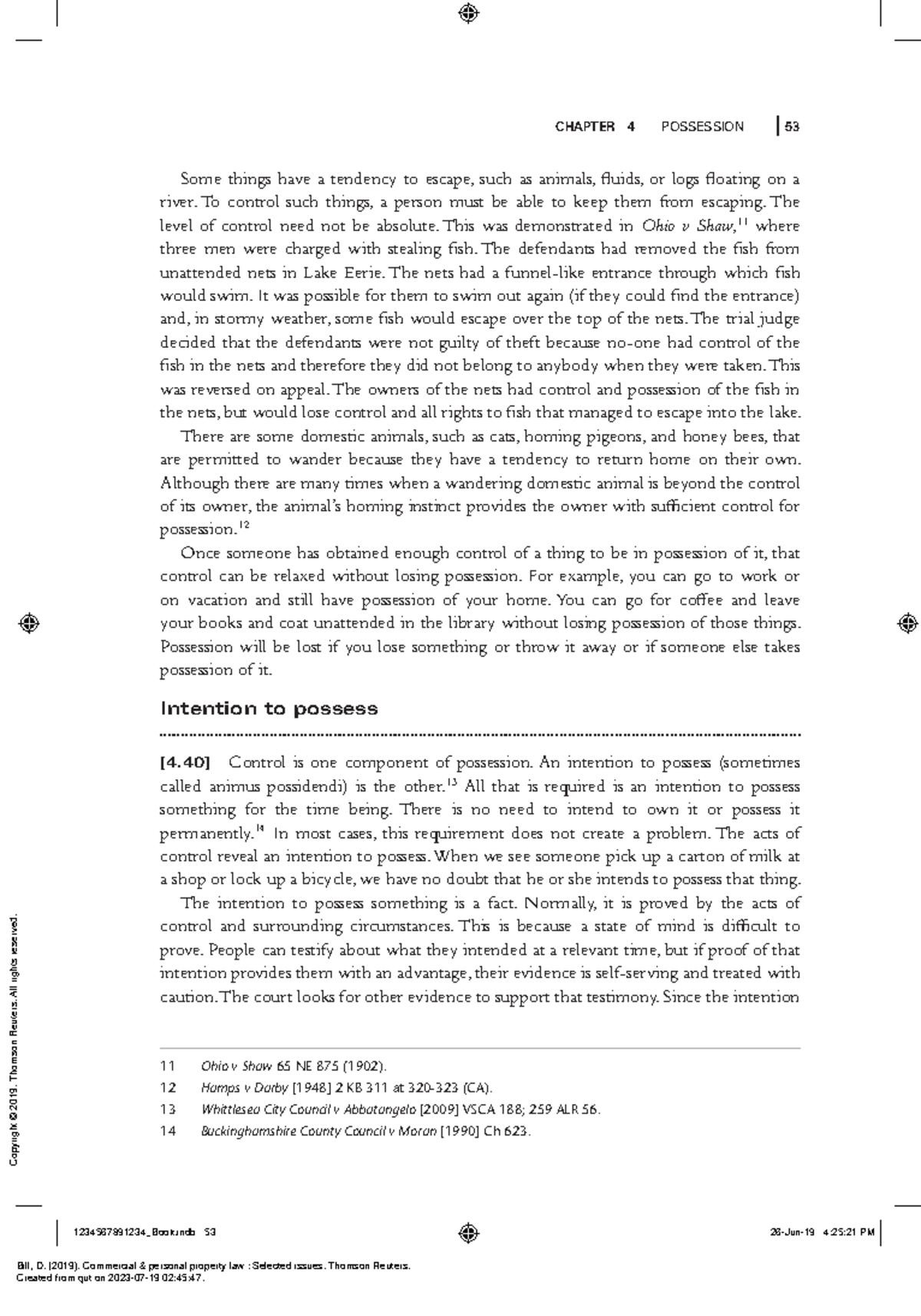 Chapter 4,5,6 copy - CHAPTER 4 POSSESSION 53 Some things have a ...